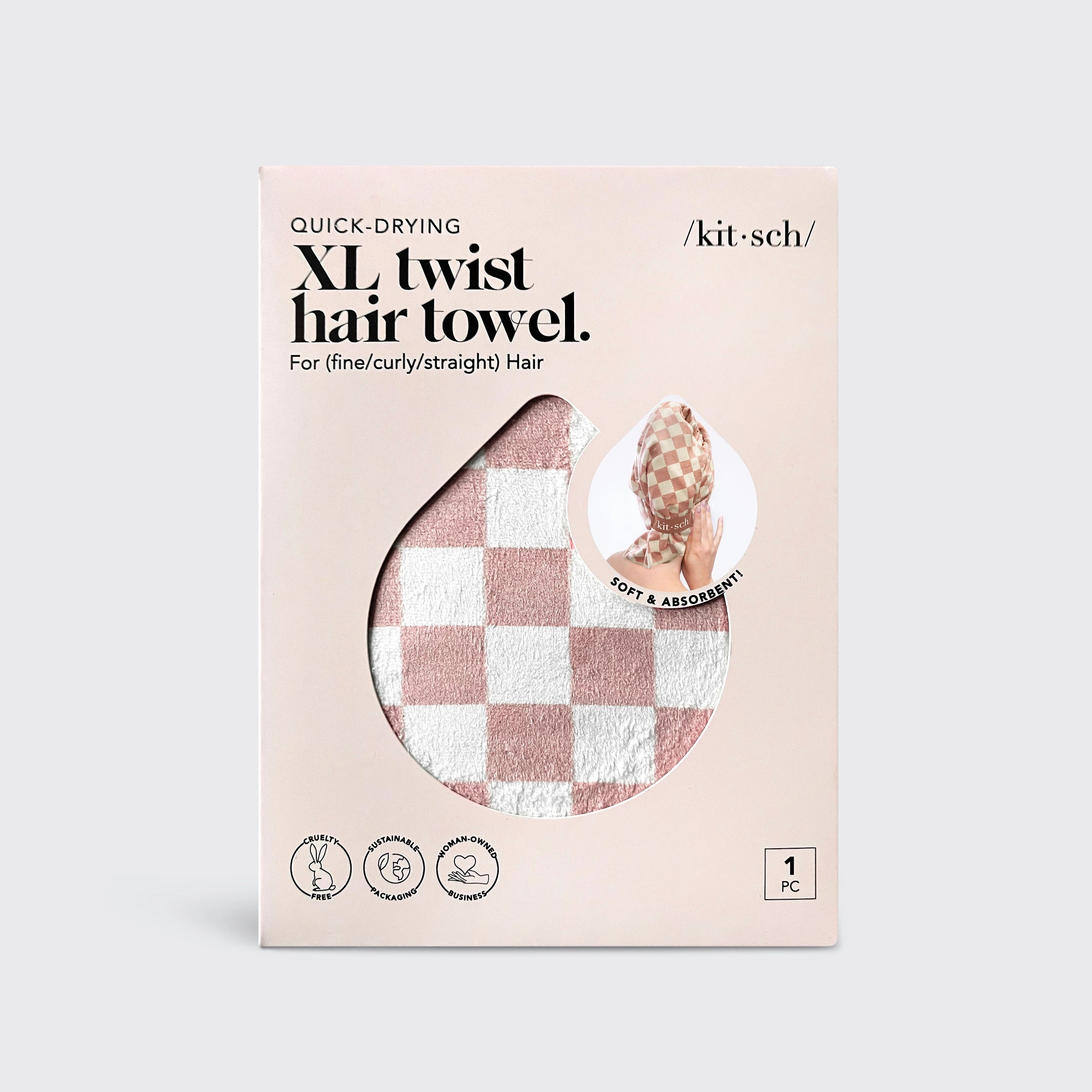 KITSCH - Extra Large Quick-Dry Hair Towel Wrap