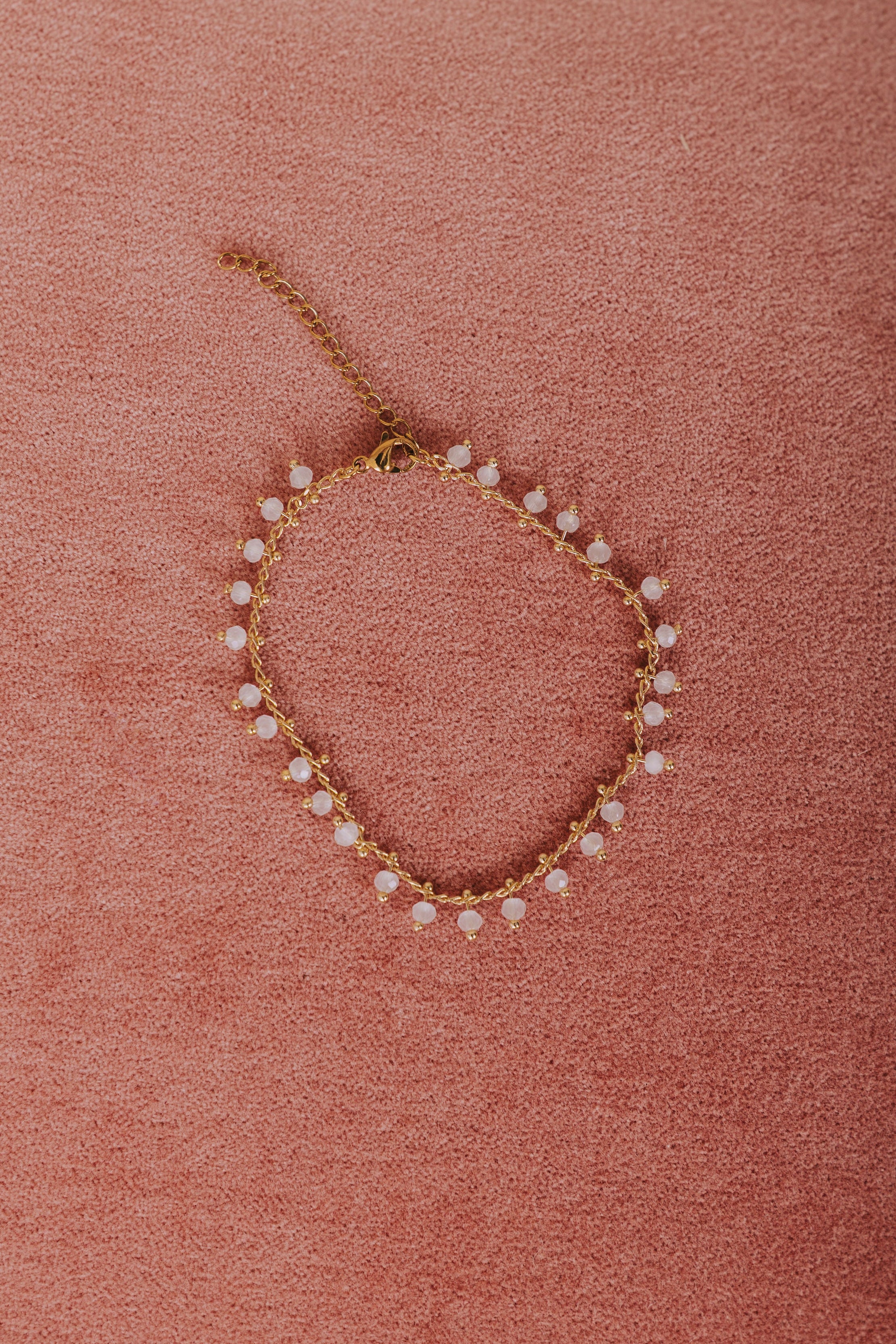 18K gold plated dainty bracelet front