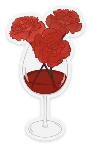Taylor Swift Inspired Clear Red Wine Sticker, 3.25x2 in.