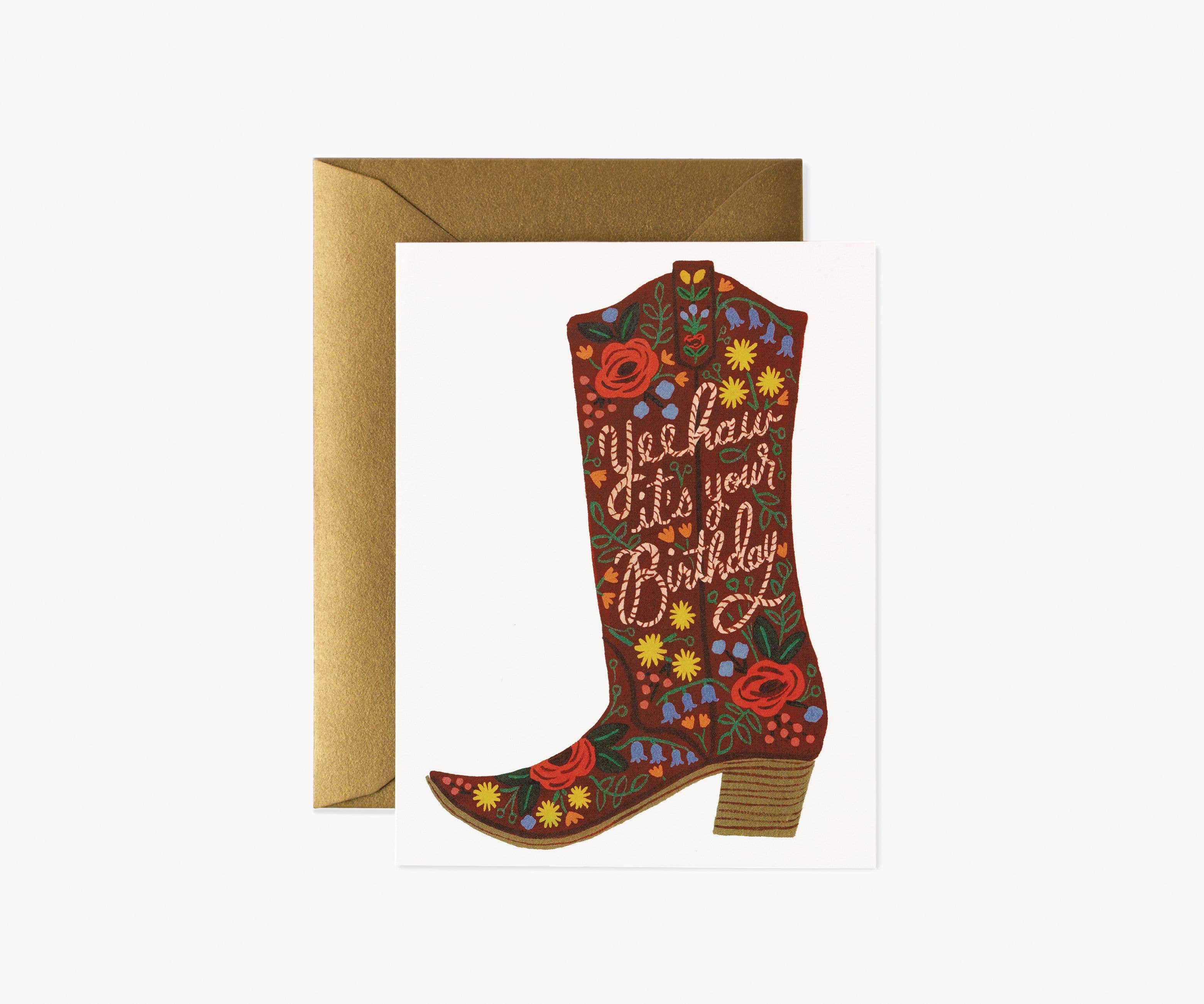 RIFLE PAPER CO - Birthday Boot Card