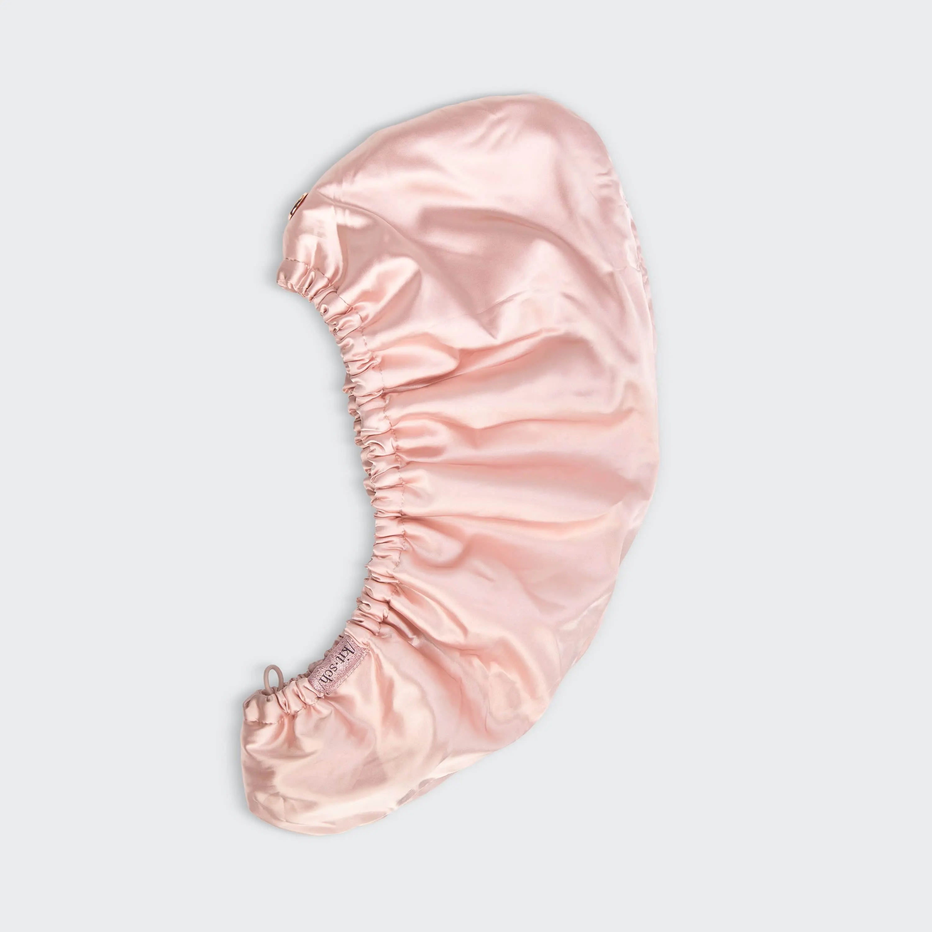 KITSCH - Satin Wrapped Microfiber Hair Towel in Blush