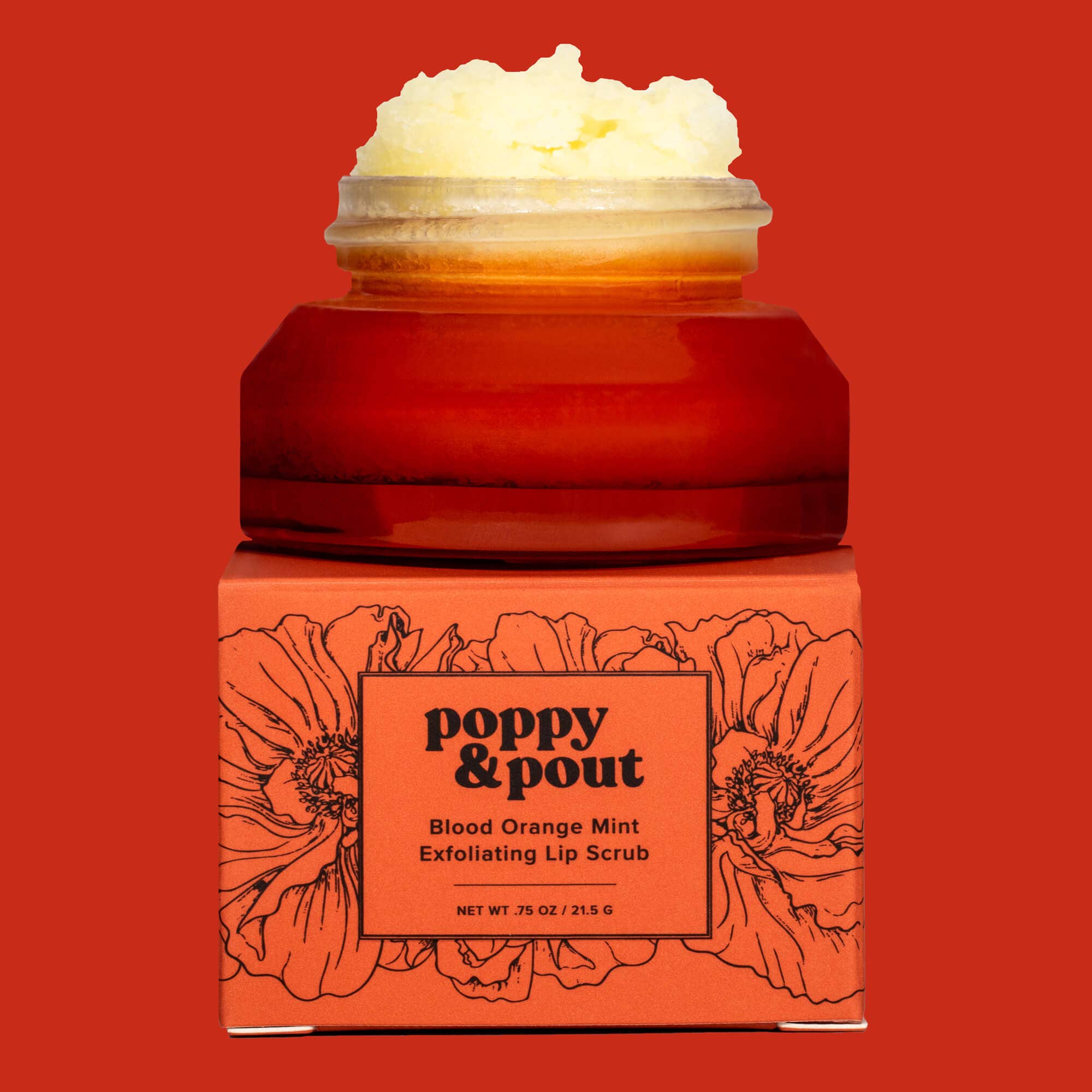 POPPY & POUT - Lip Scrub - Blood Orange Mint