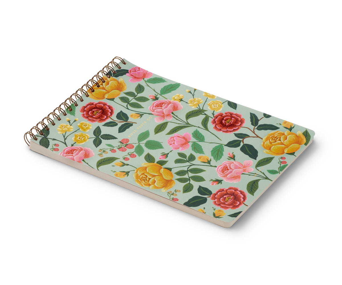 RIFLE PAPER CO - Roses Large Top Spiral Notebook