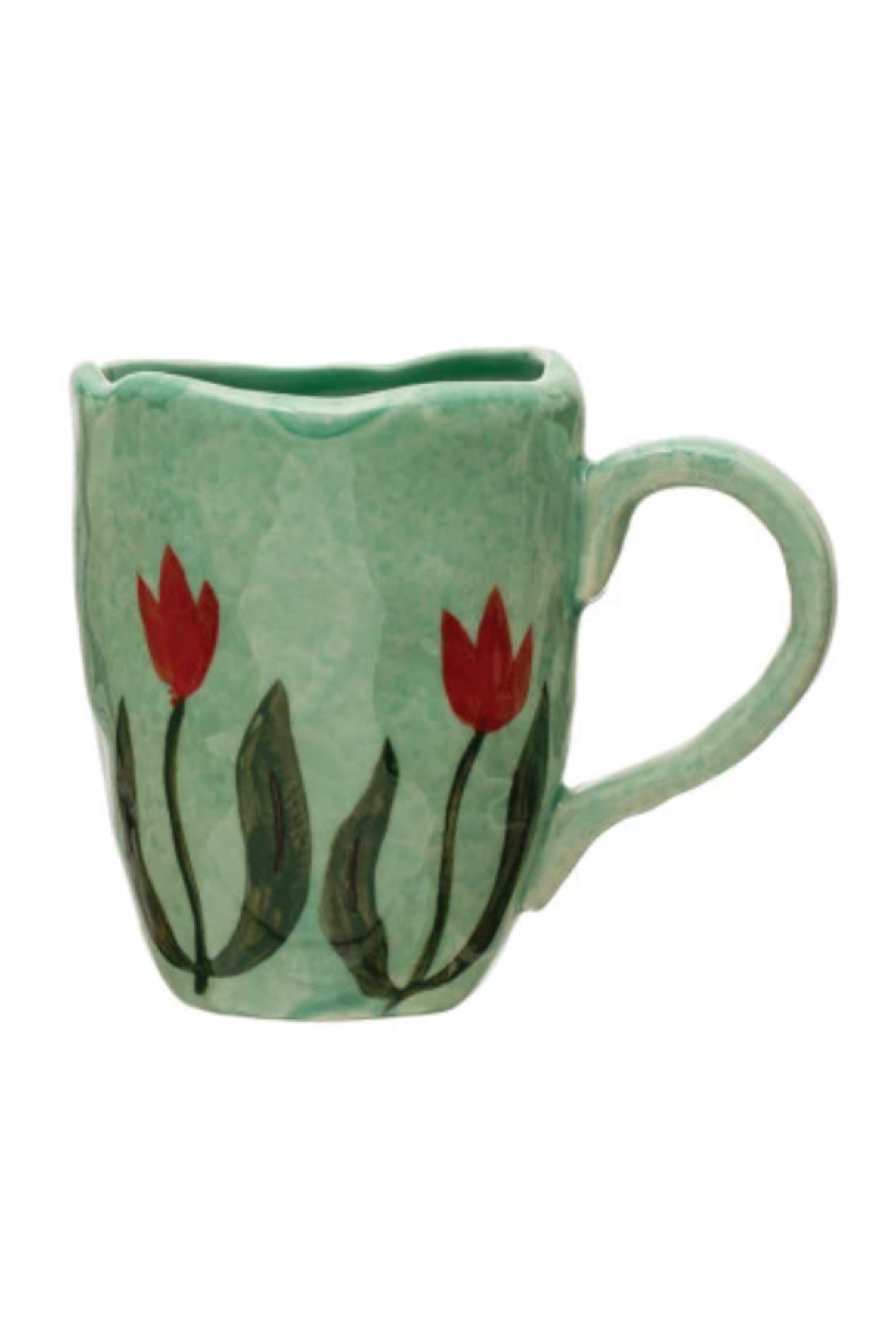 3-6 oz. Hand-Painted Stoneware Espresso/Child's Mug, 8 Styles