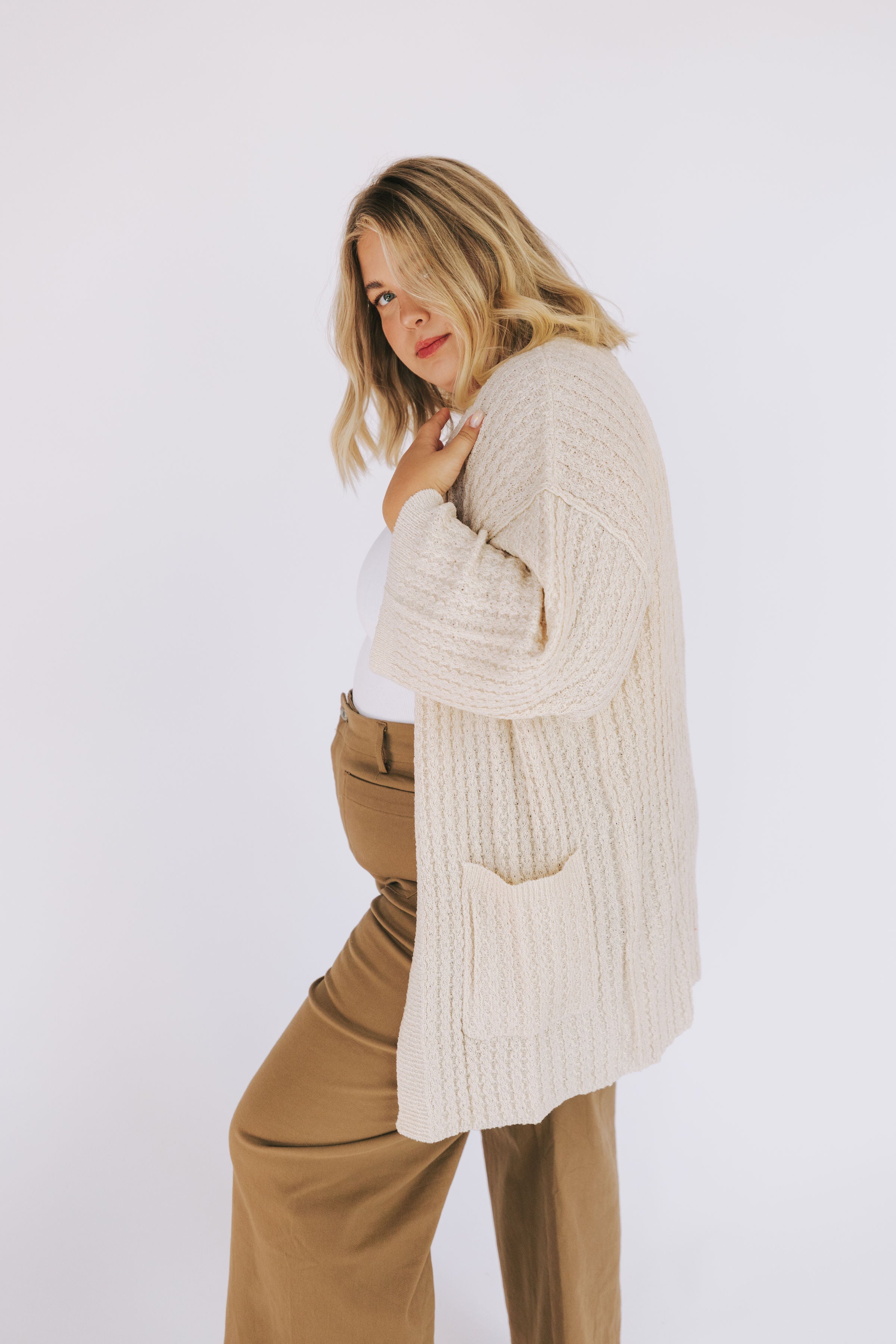 PLUS SIZE - On The Fence Cardigan