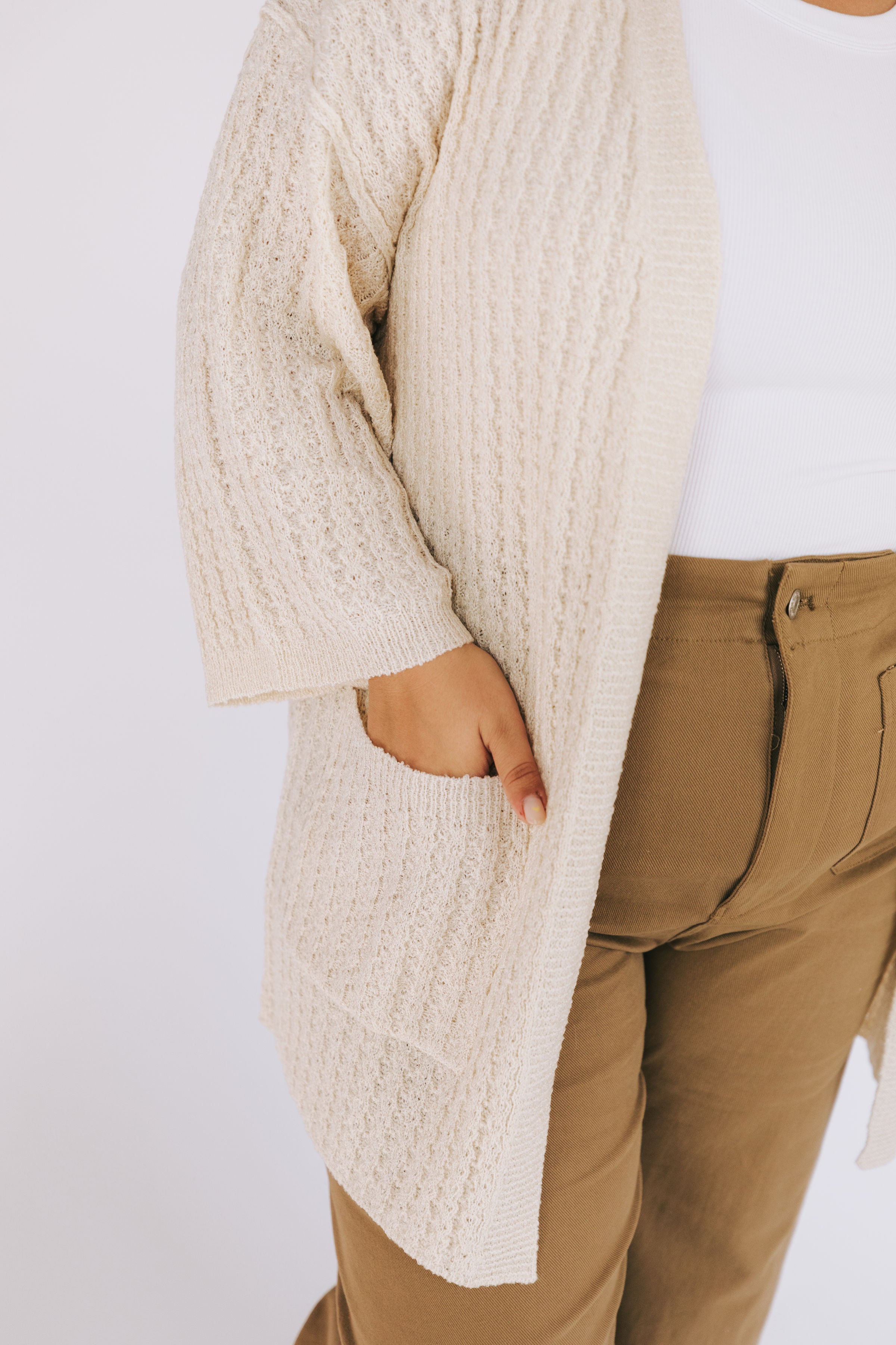 PLUS SIZE - On The Fence Cardigan