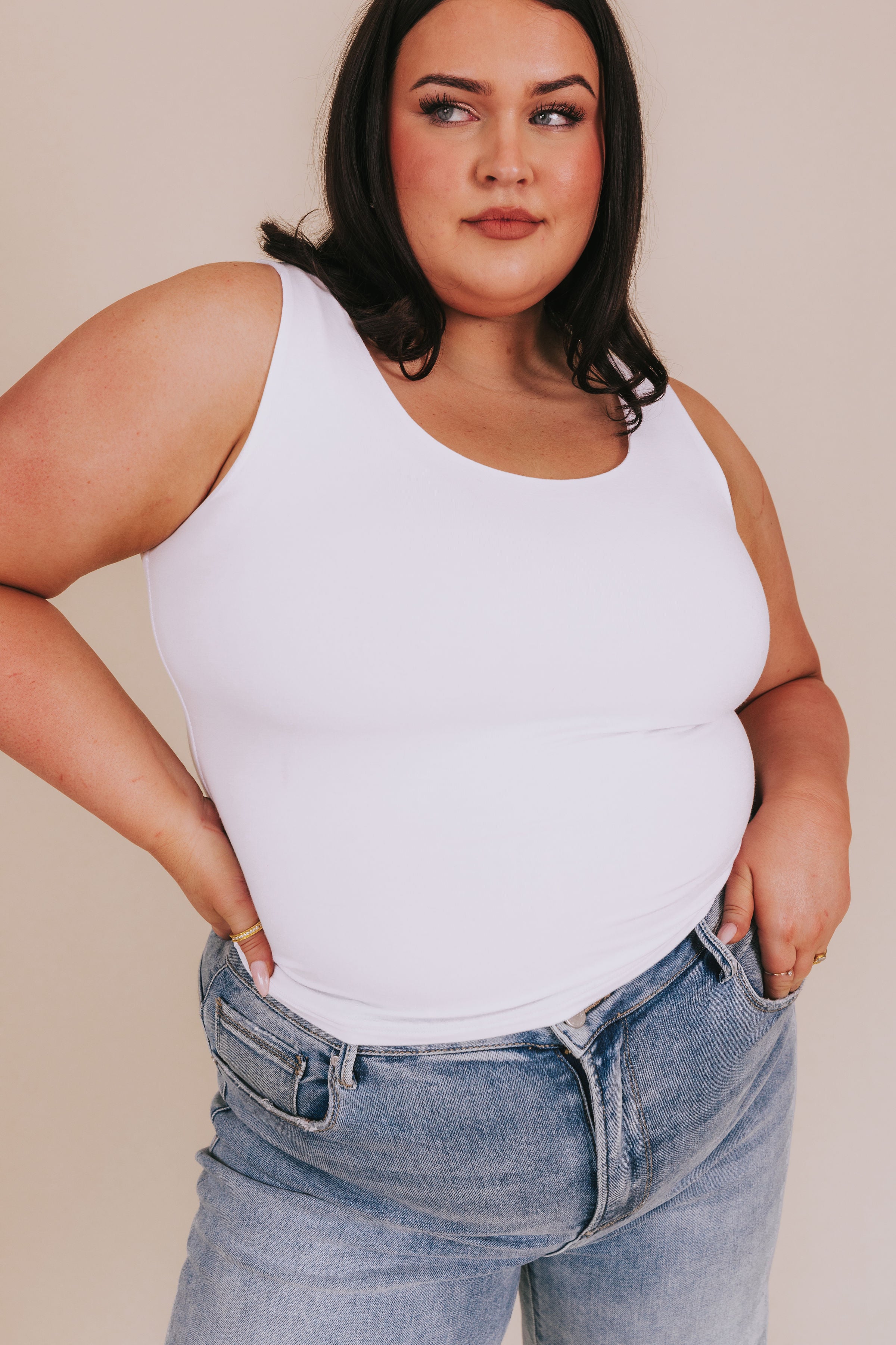 PLUS SIZE - Hit Rewind Tank Top