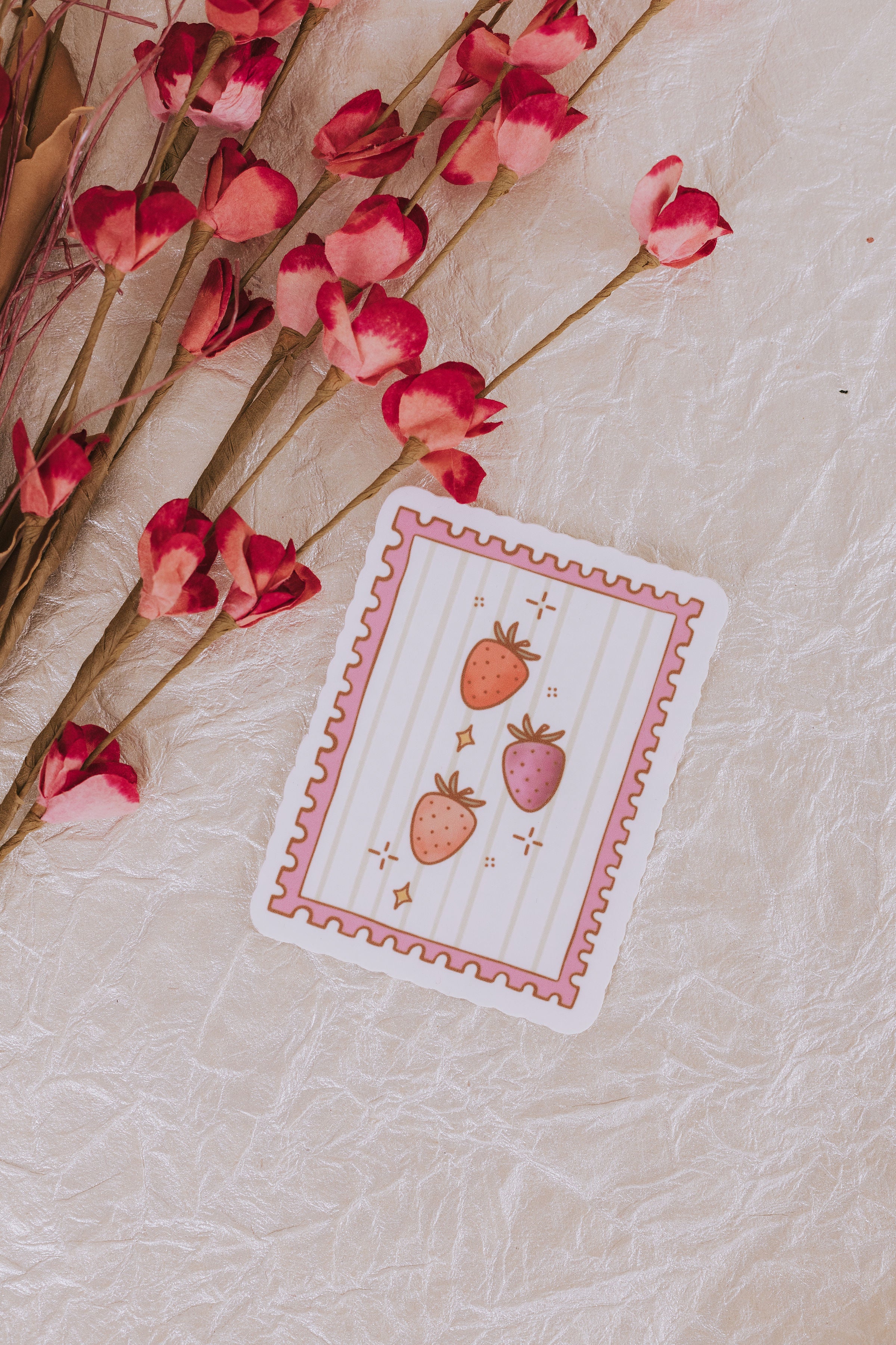 Strawberry Stamp Sticker