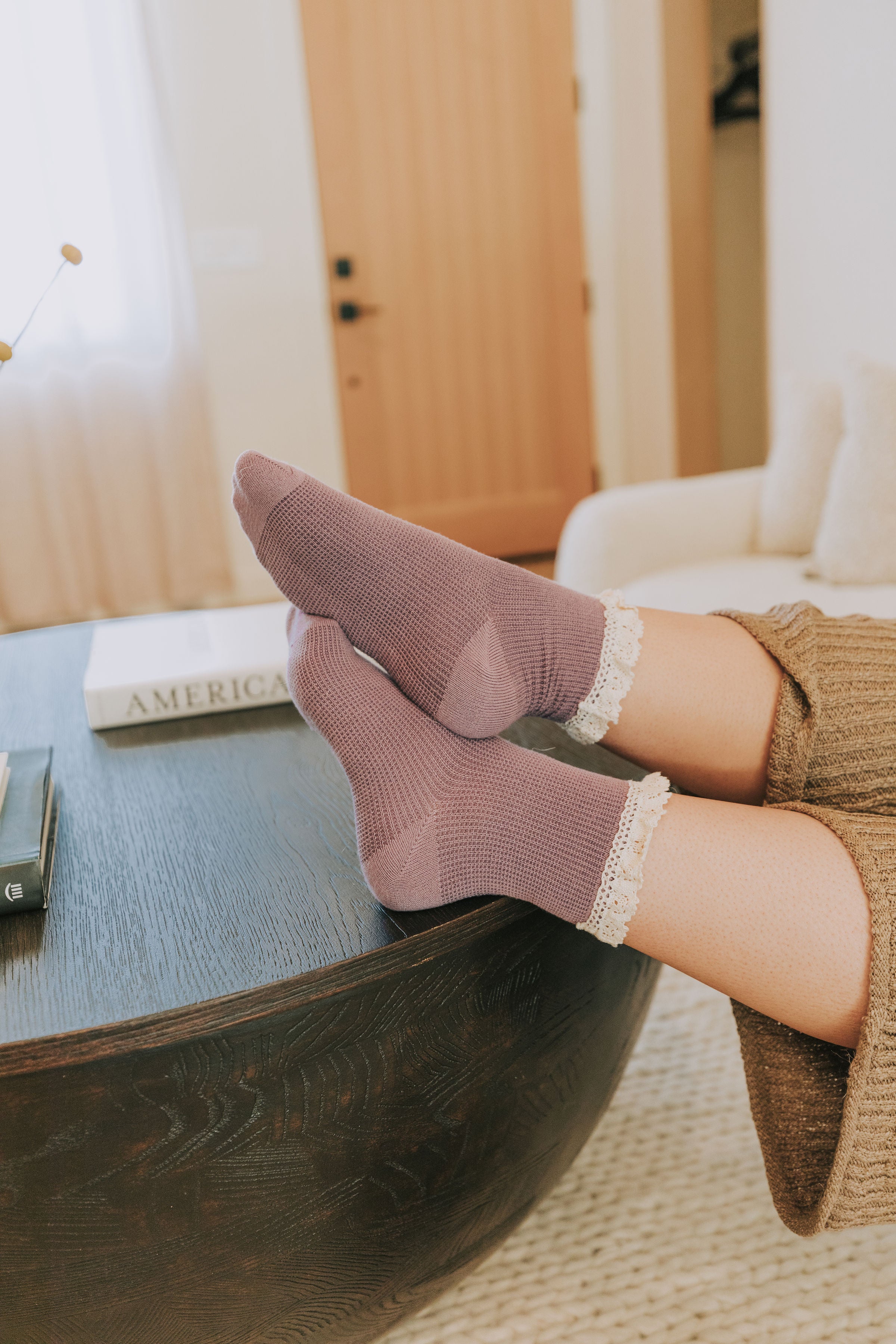 FREE PEOPLE - Beloved Waffle Knit Ankle Socks - 3 Colors