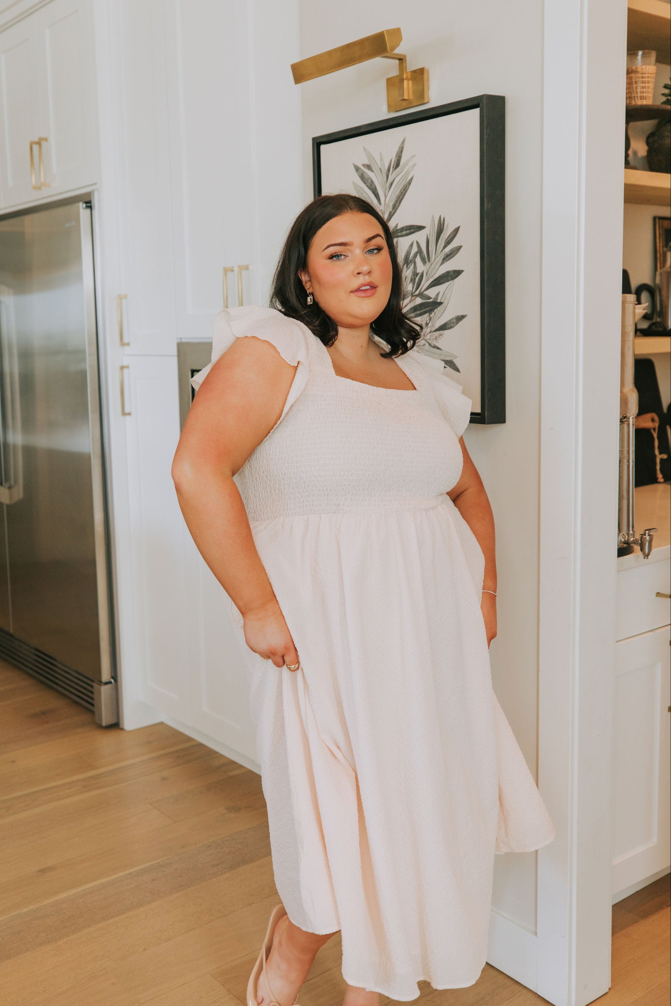 PLUS SIZE - Neutral Glam Dress