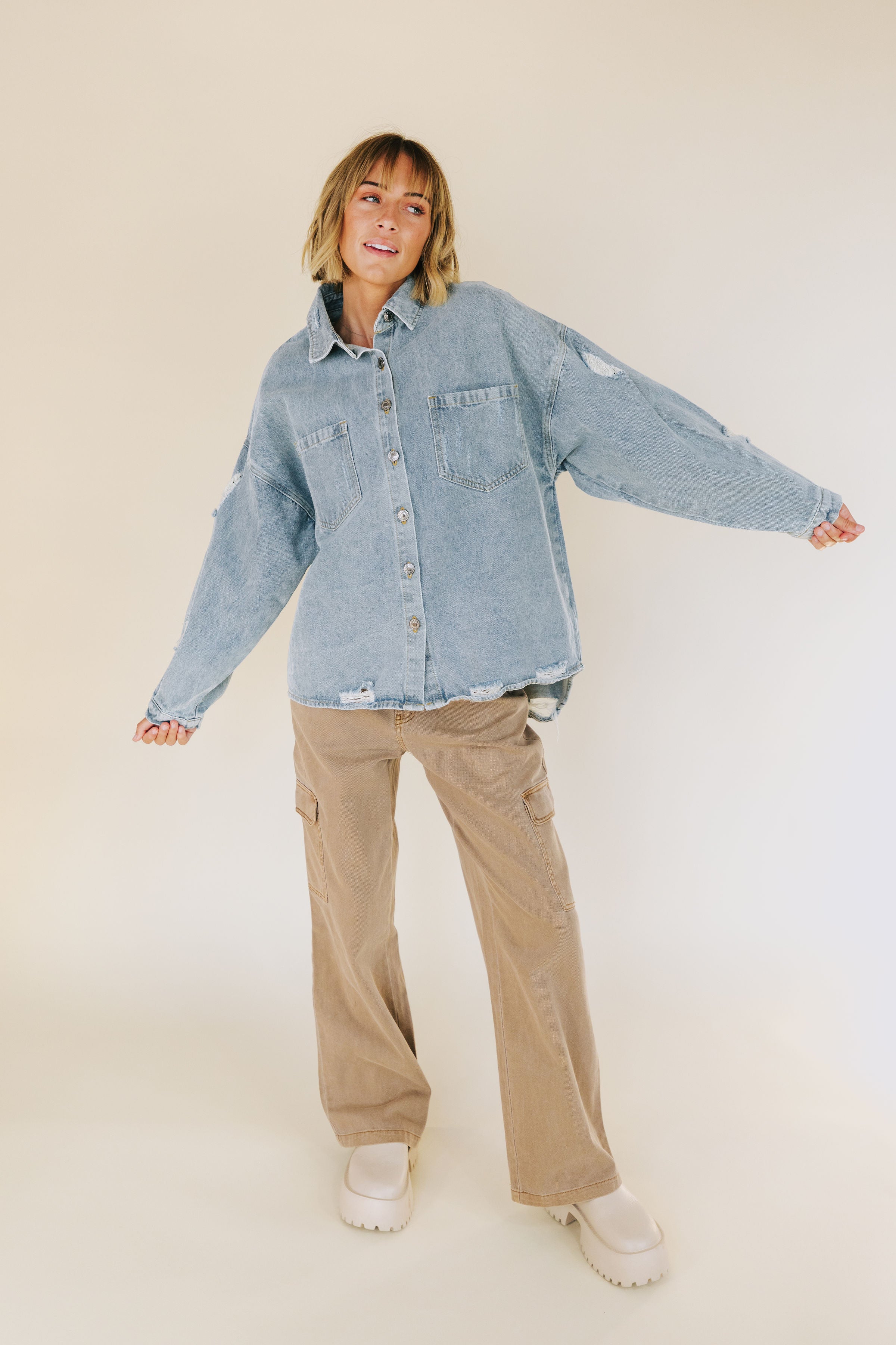 Obsessed With You Denim Top