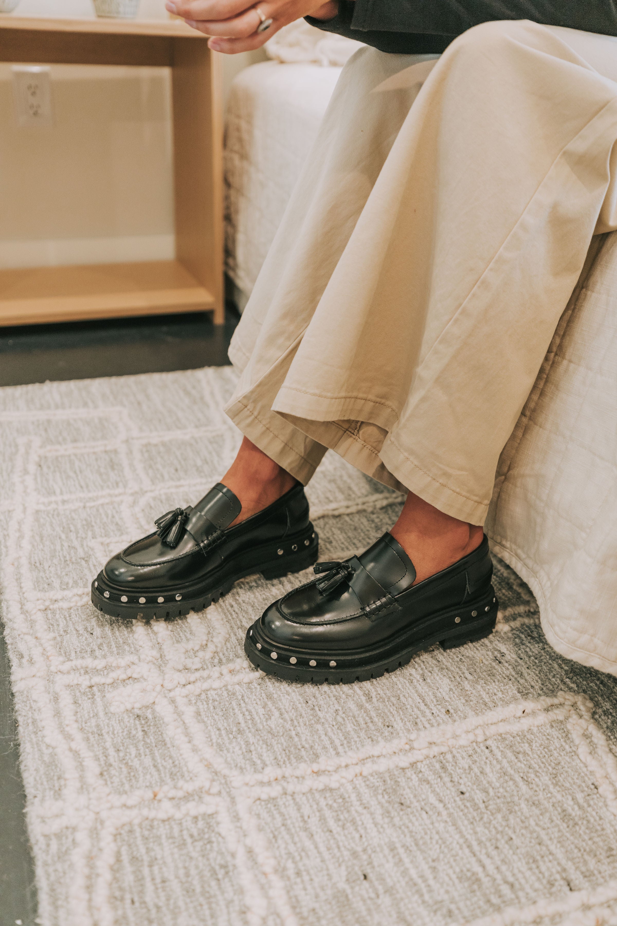 FREE PEOPLE - Teagan Tassel Loafer by Free People in Black