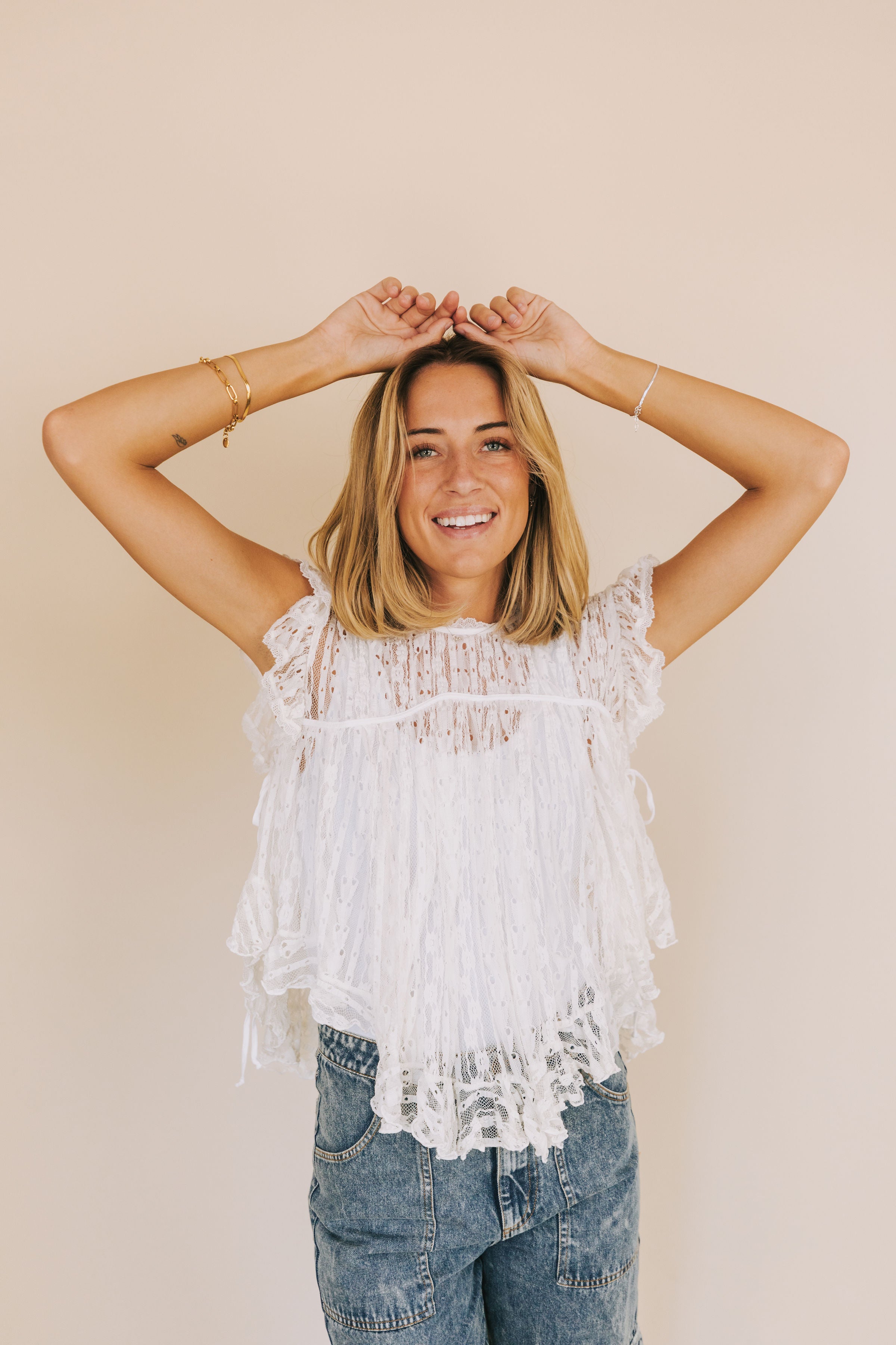 FREE PEOPLE - Lucea Lace Top