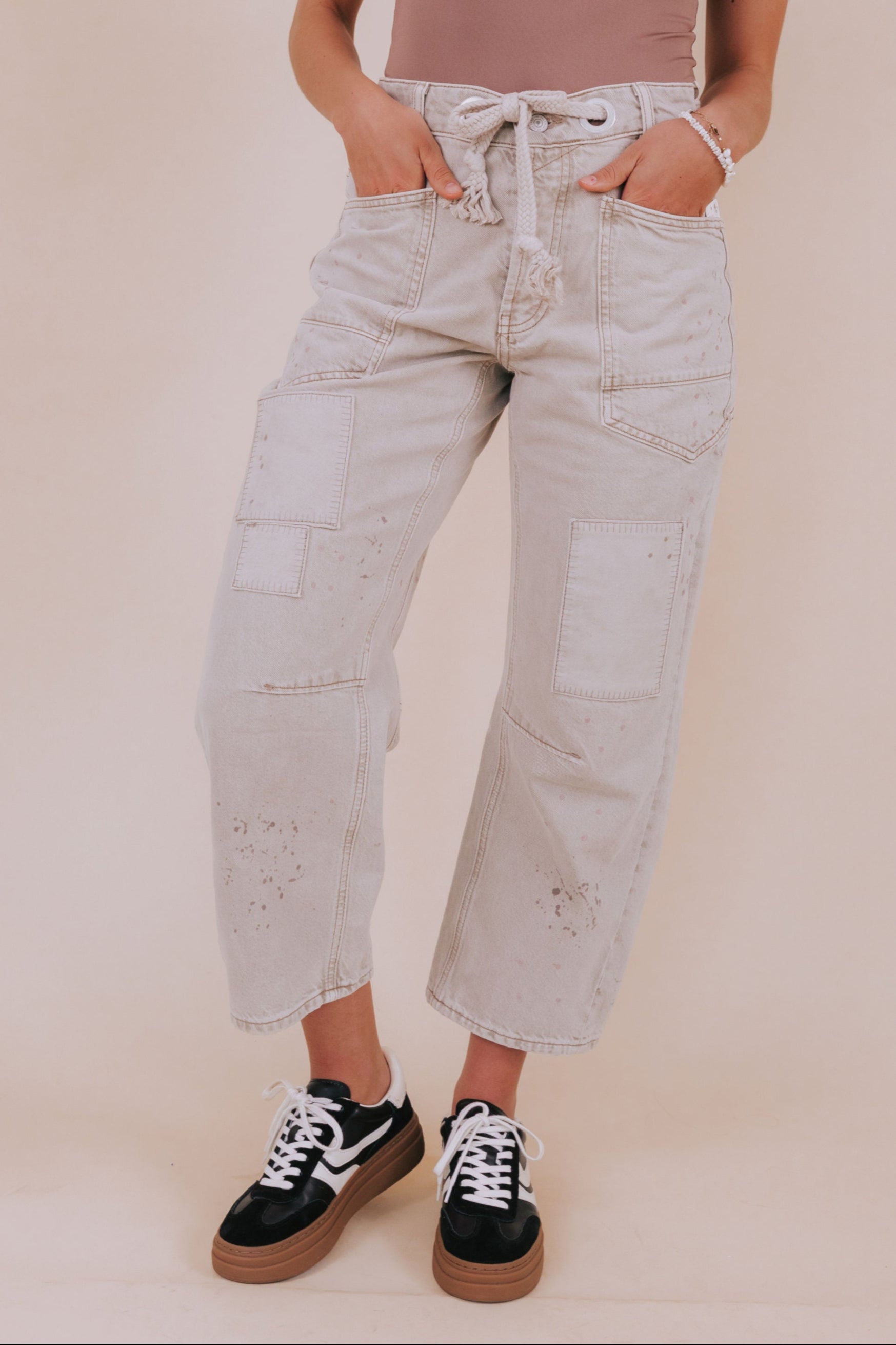 FREE PEOPLE - Moxie Pull-On Barrel Jeans - 2 Colors! by Free People