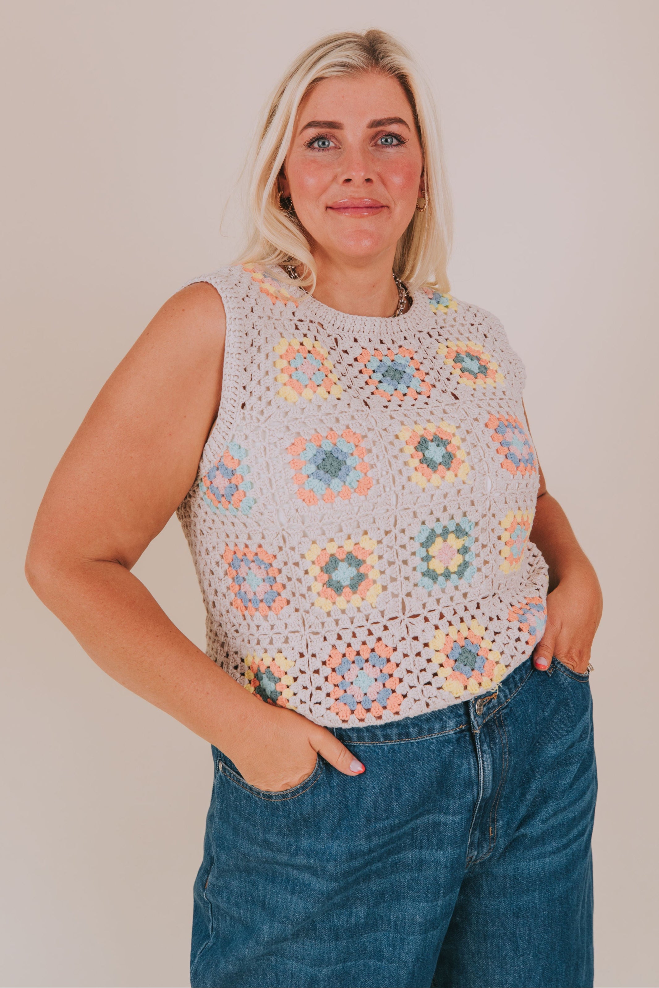 PLUS SIZE - Kaleidoscope-Knit Top