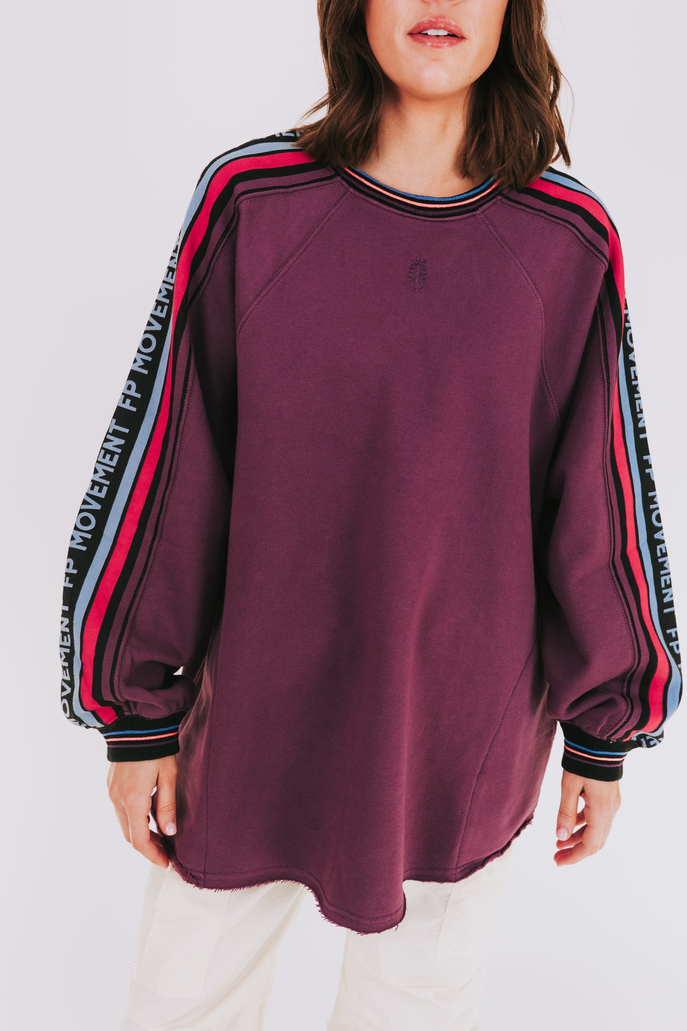 FREE PEOPLE - Birdie Pullover by Free People in Black Tea Combo