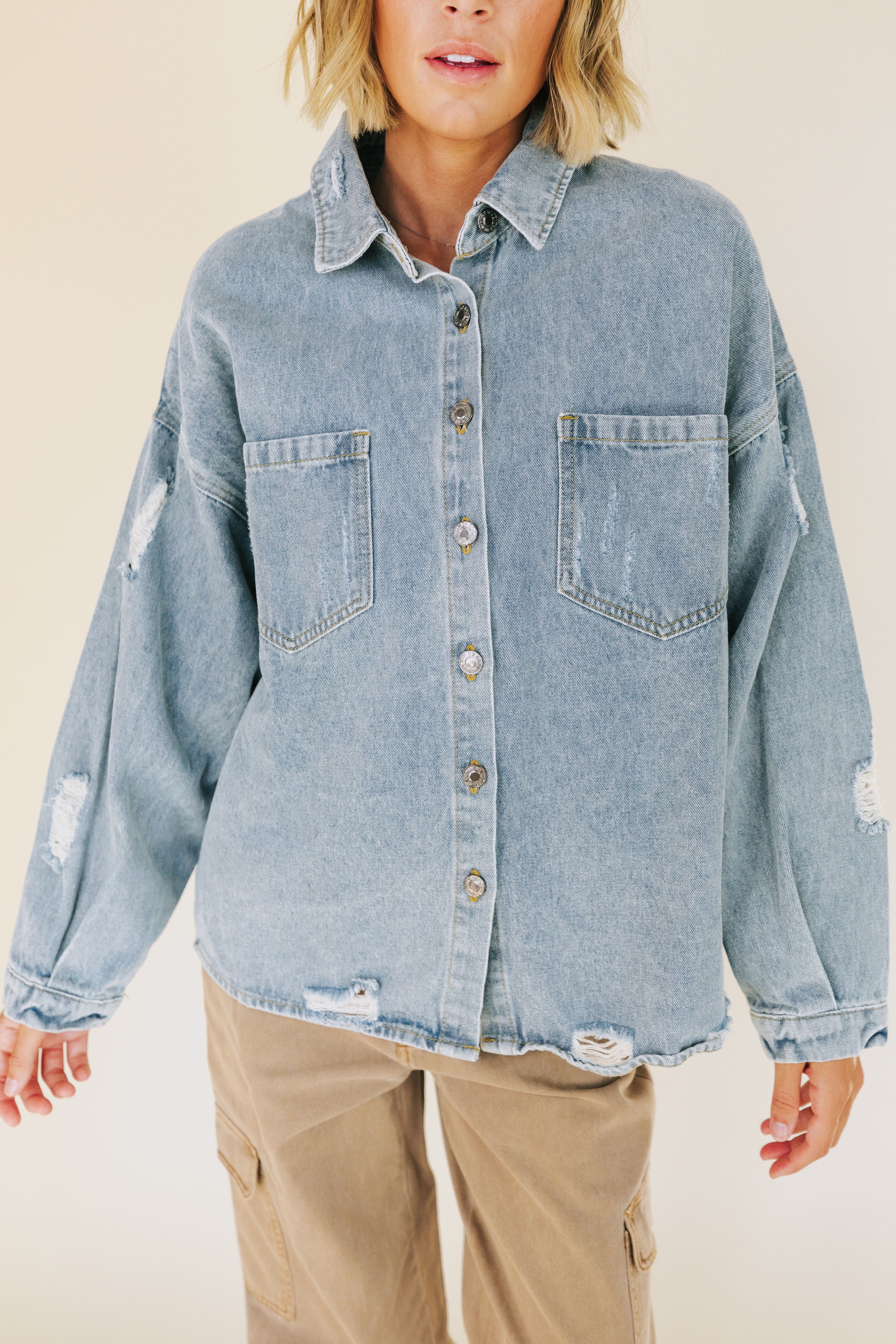 Obsessed With You Denim Top