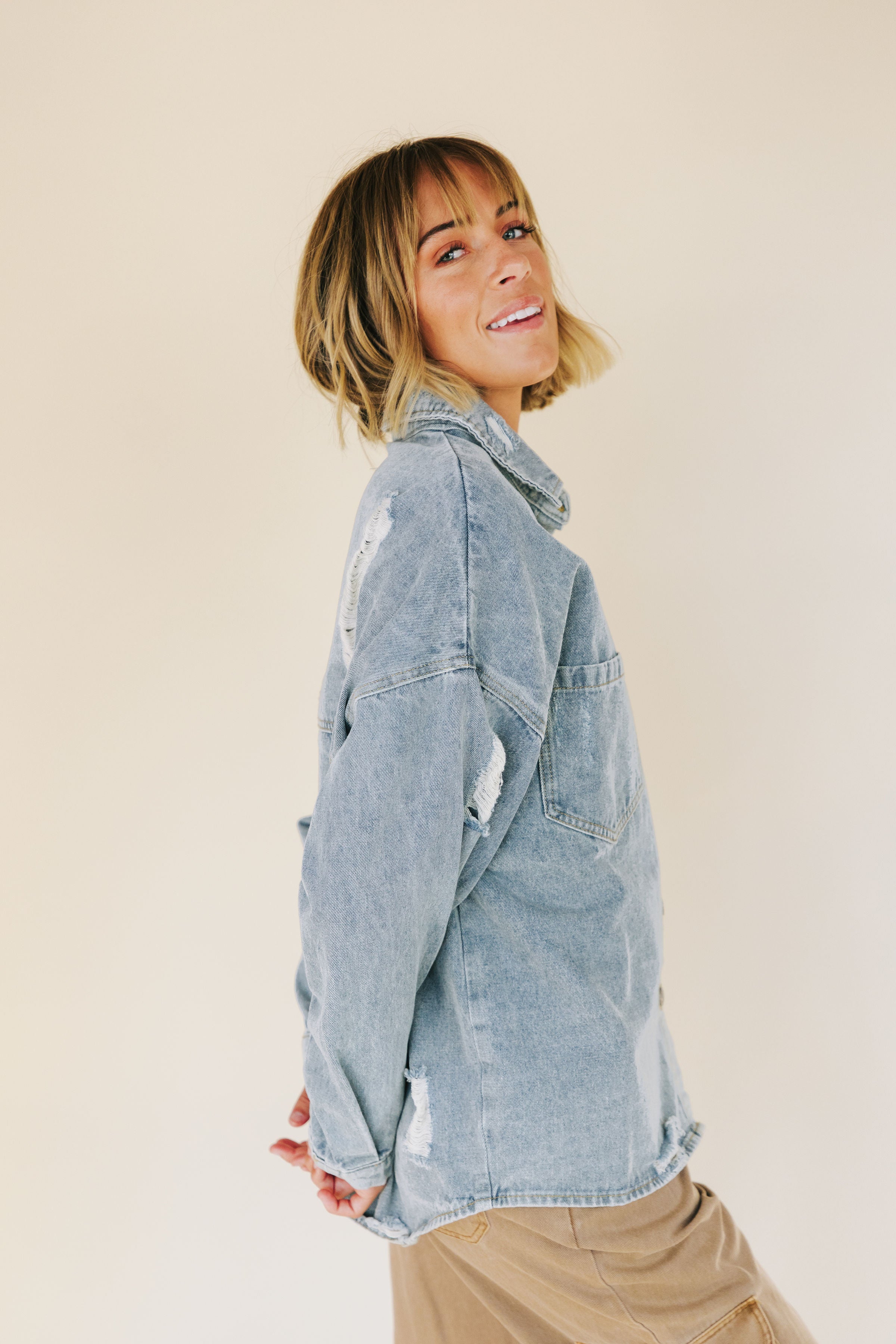 Obsessed With You Denim Top