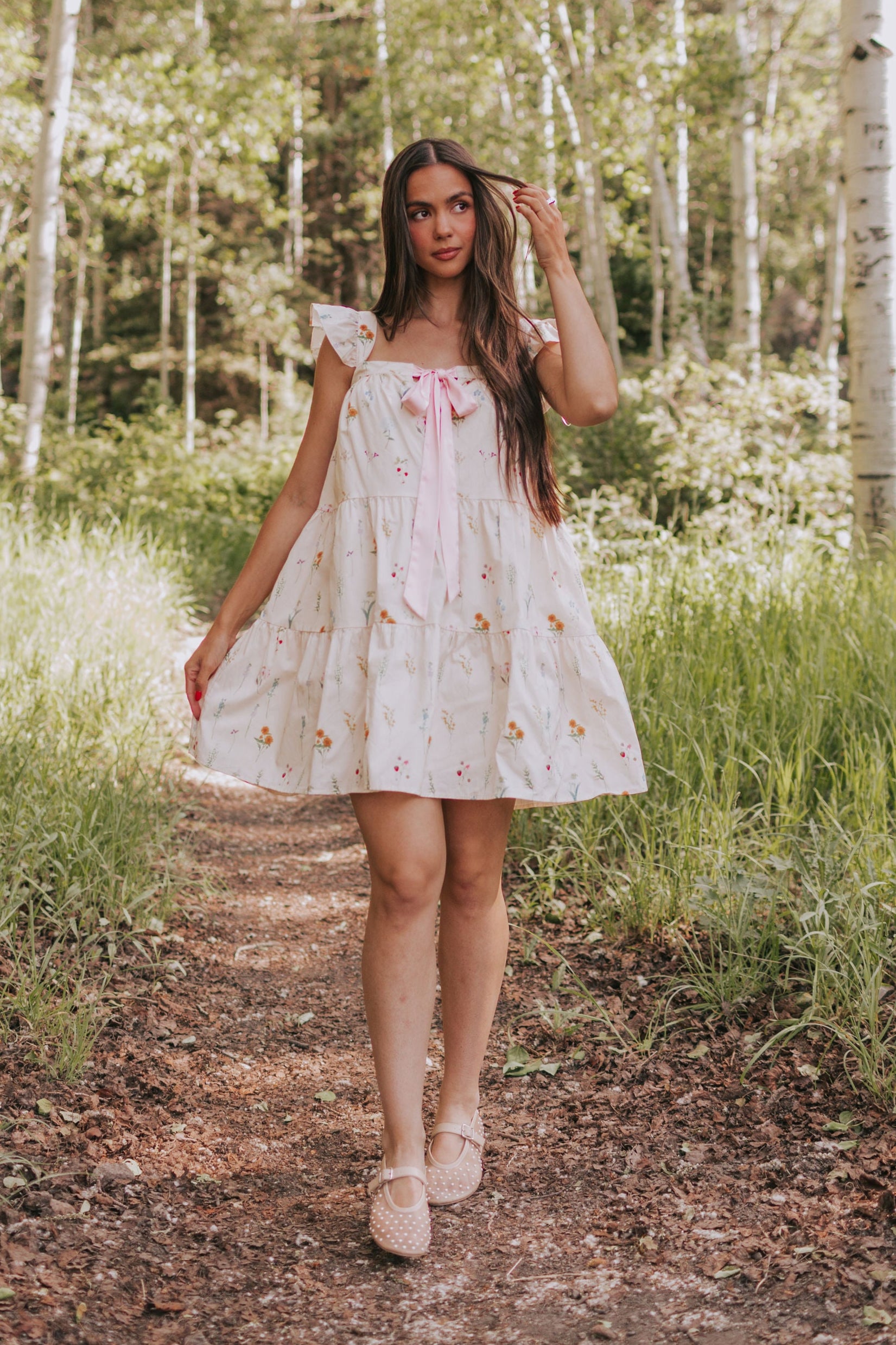 Flower Fields Dress L / Cream