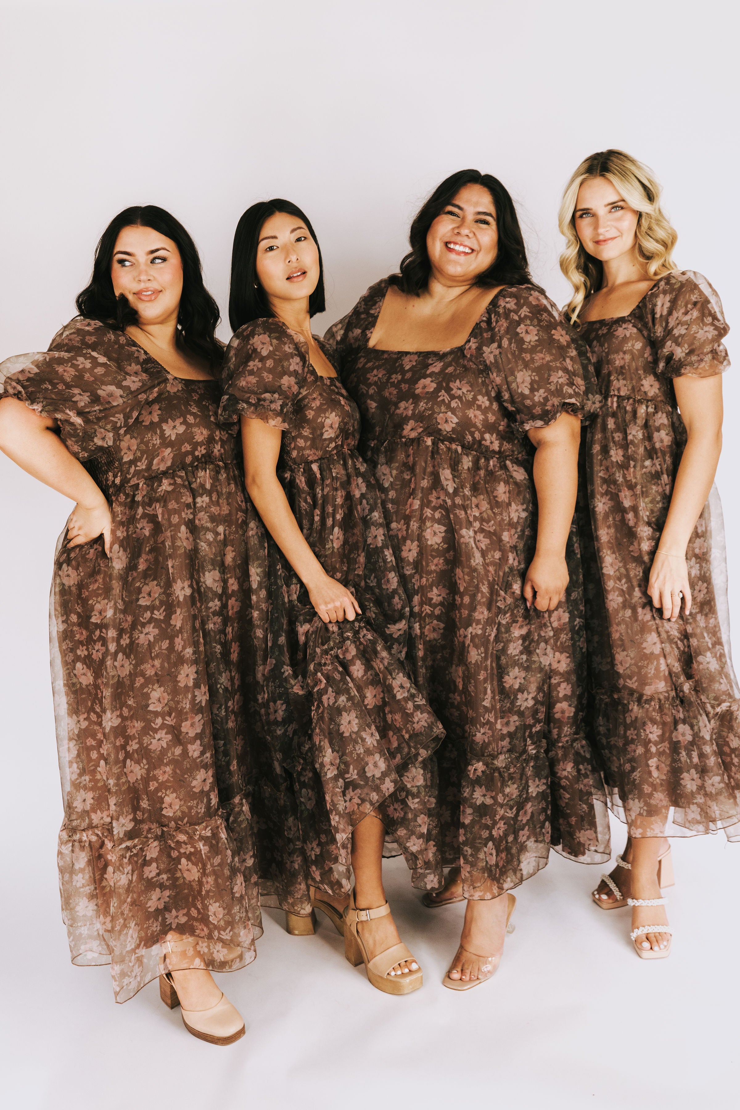 ONE LOVED BABE - Mocha Meadow Dress