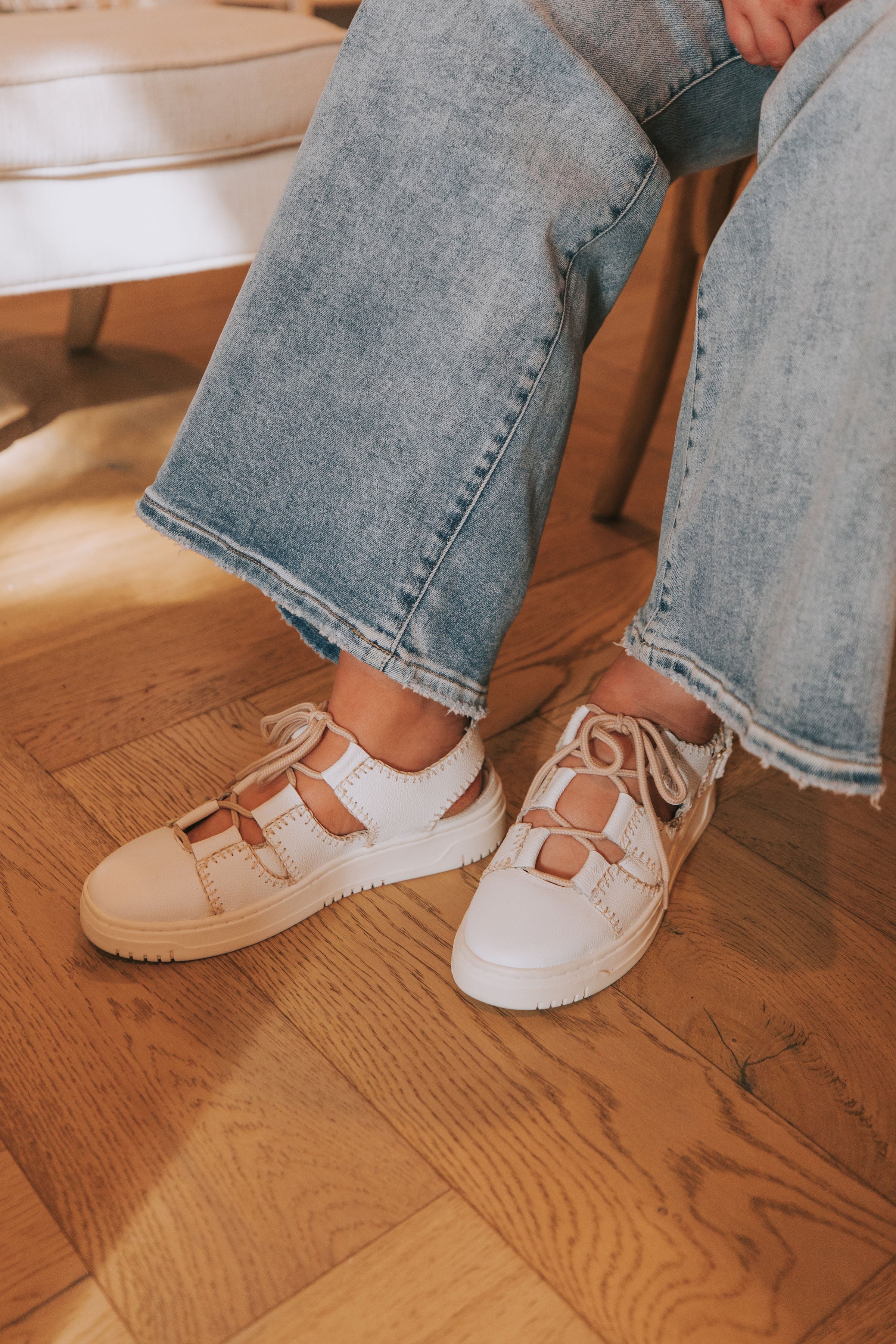 FREE PEOPLE - Thirty Love Cutaway Sneaker by Free People in White