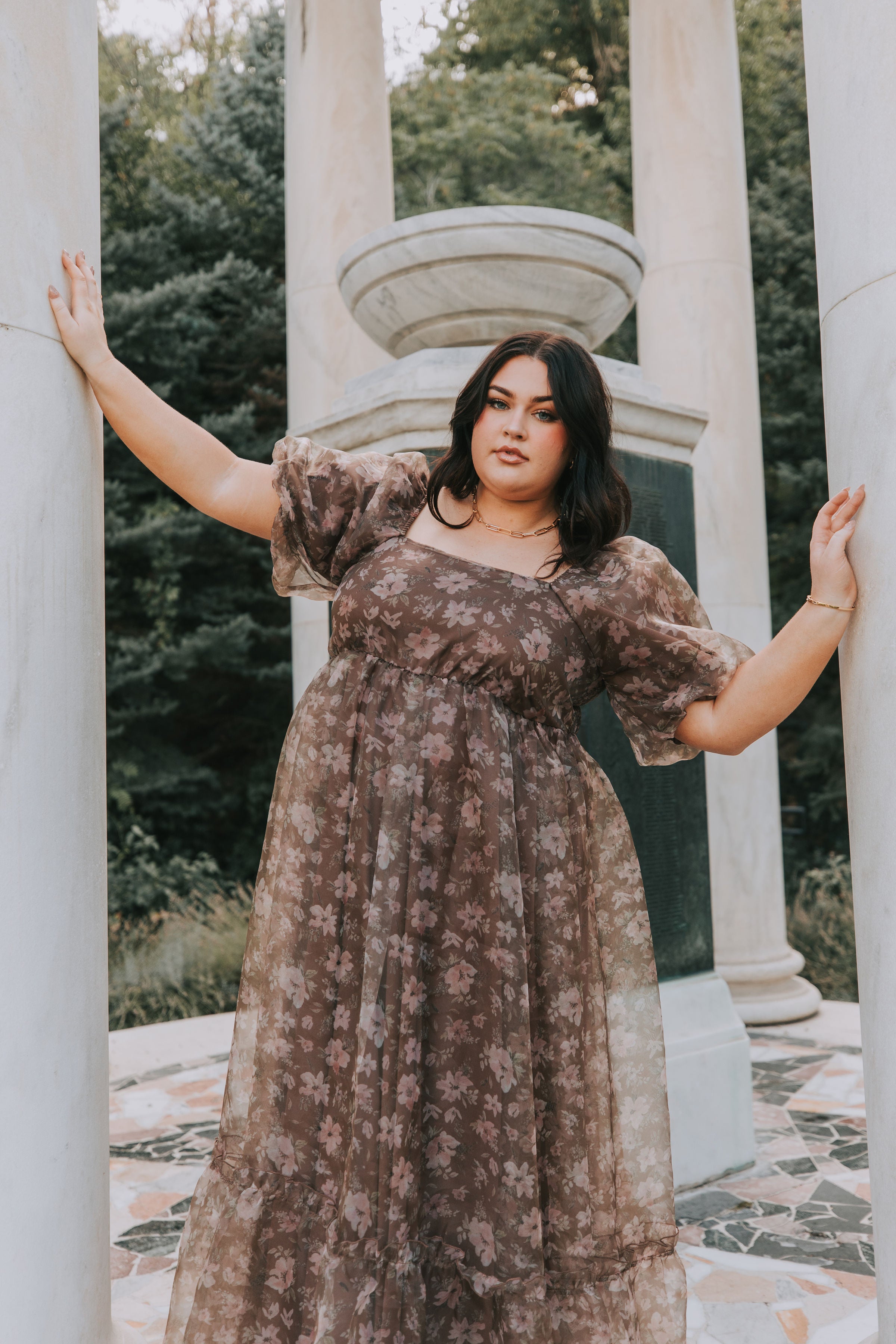EXCLUSIVE - Mocha Meadow Dress