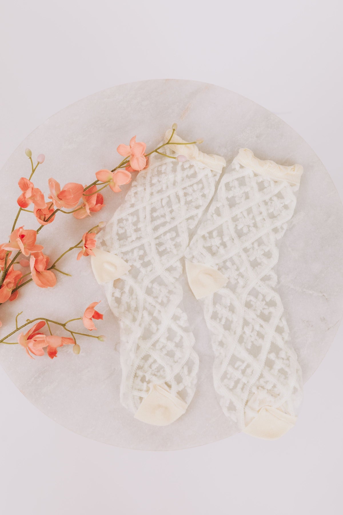 Fairy Garden Socks - 5 Patterns! White Checked