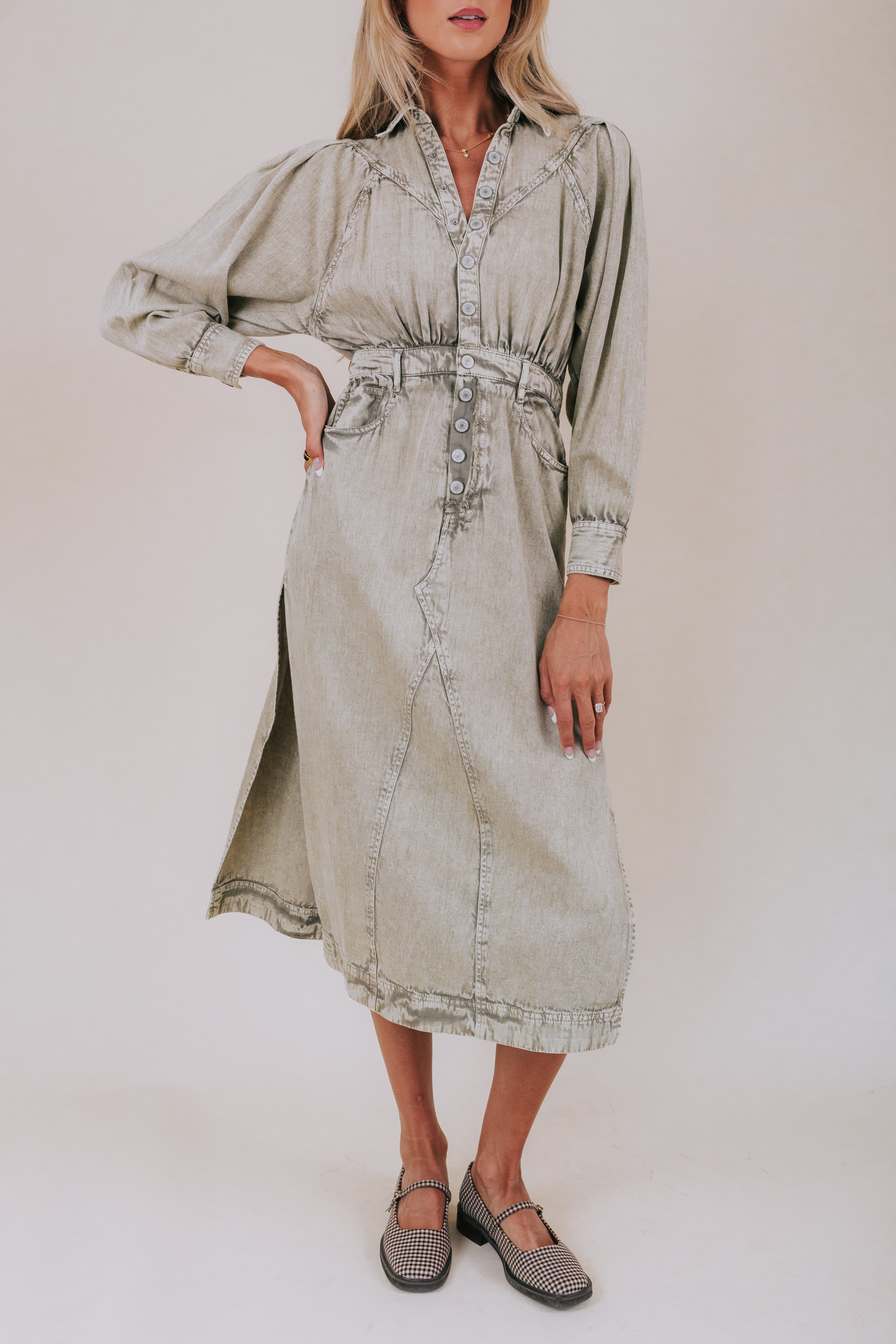 FREE PEOPLE - Mad Love Denim Midi