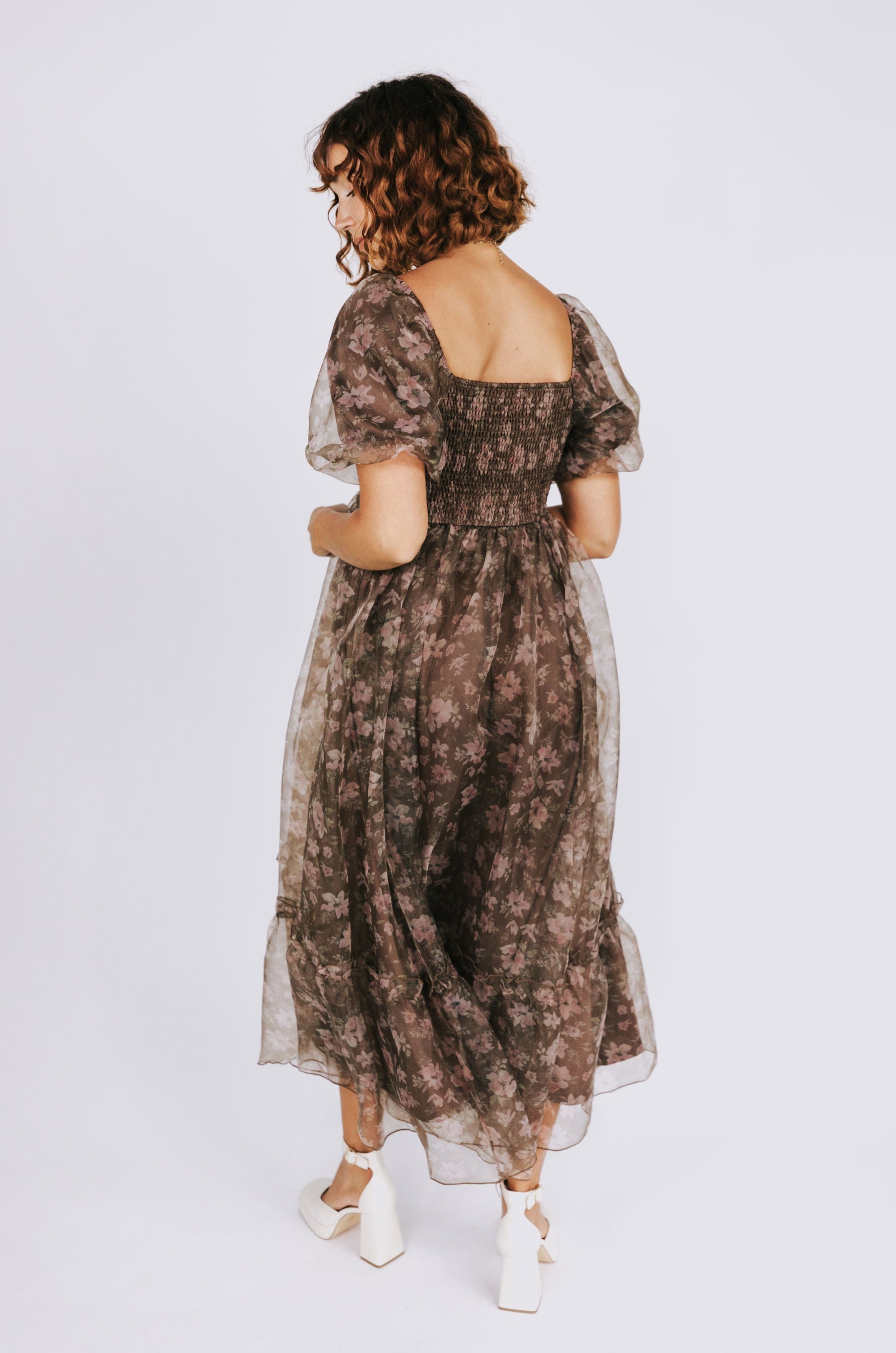 ONE LOVED BABE - Mocha Meadow Dress