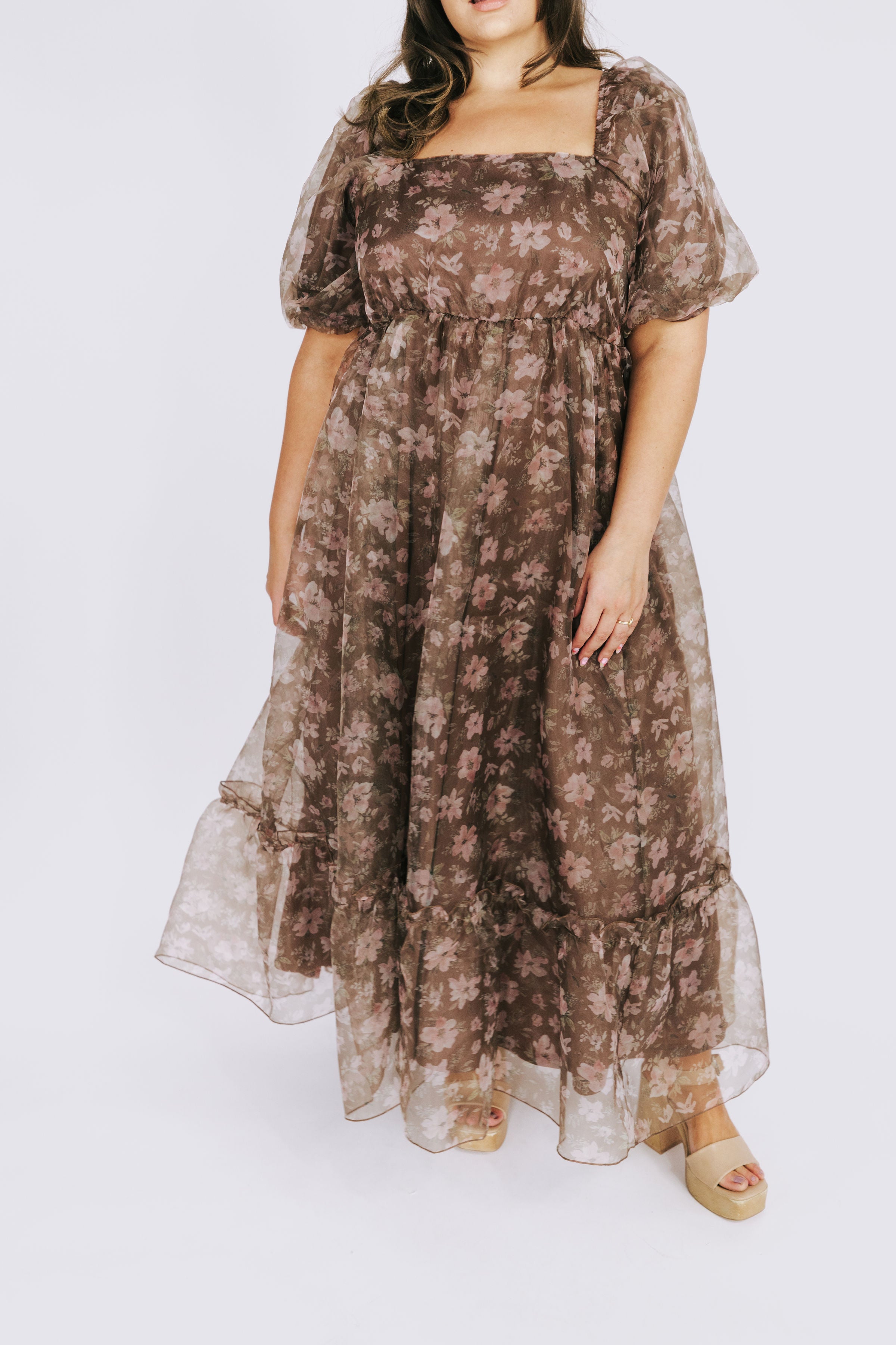 ONE LOVED BABE - Mocha Meadow Dress