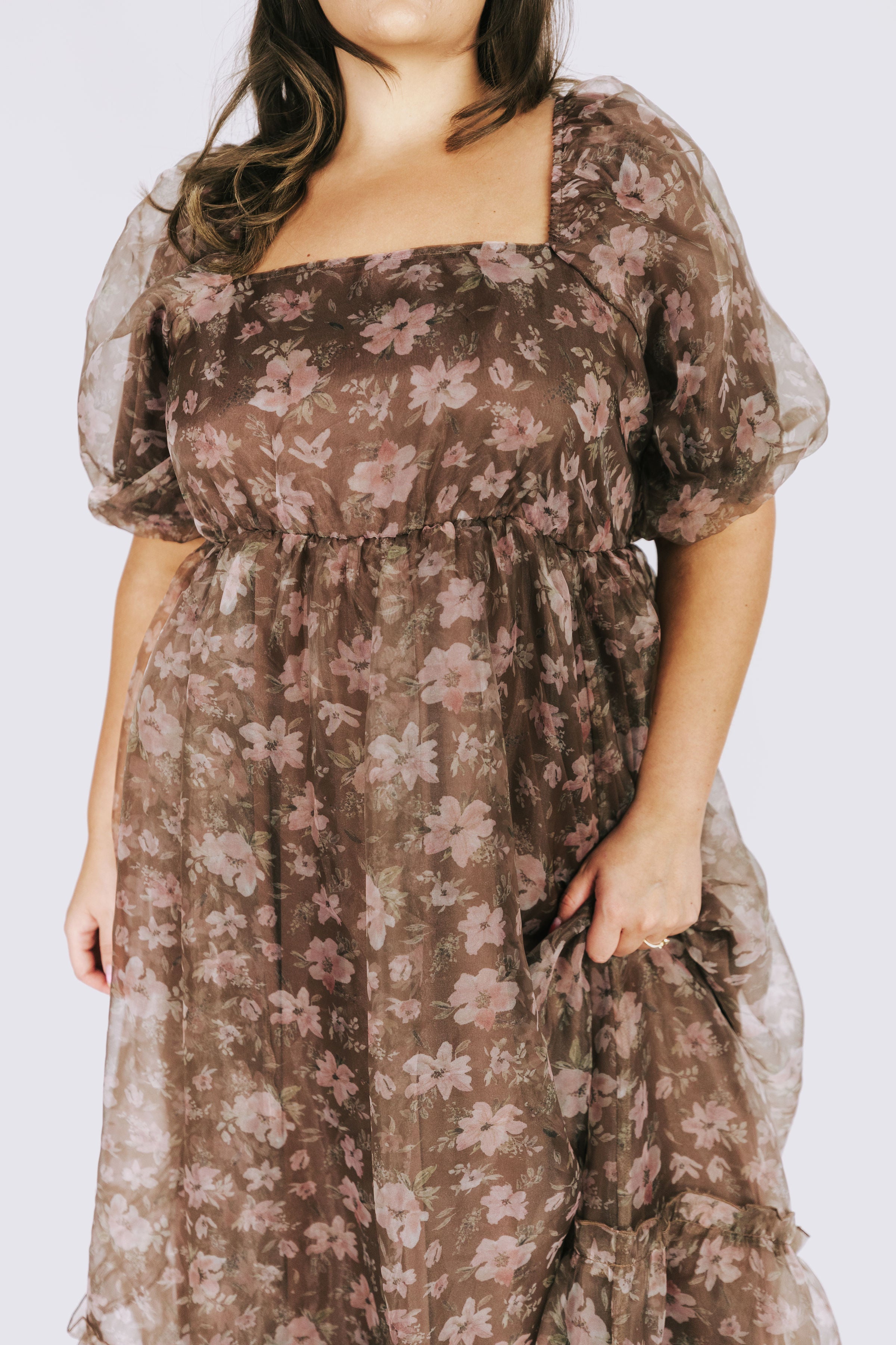 ONE LOVED BABE - Mocha Meadow Dress