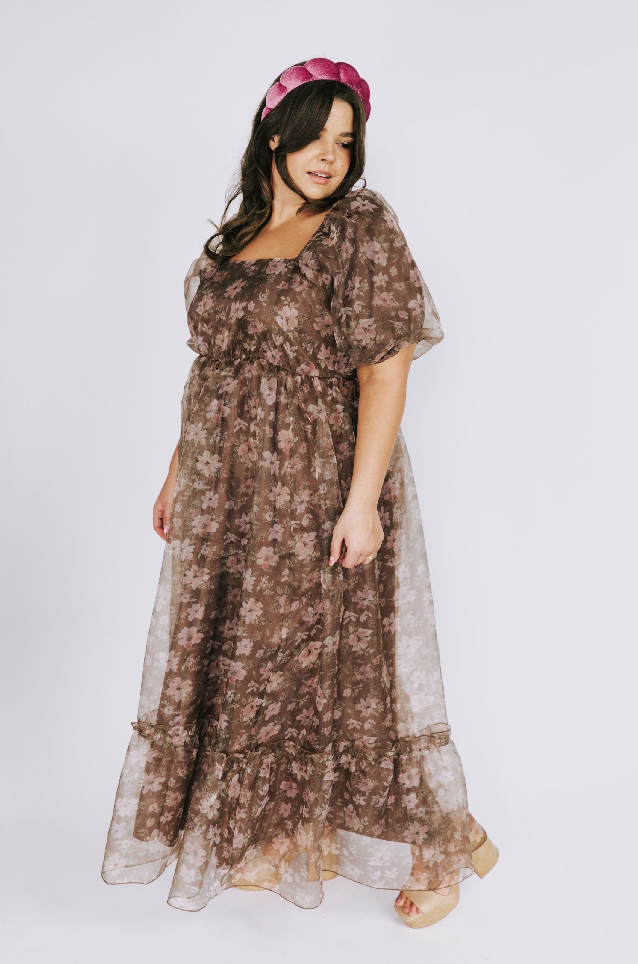 ONE LOVED BABE - Mocha Meadow Dress