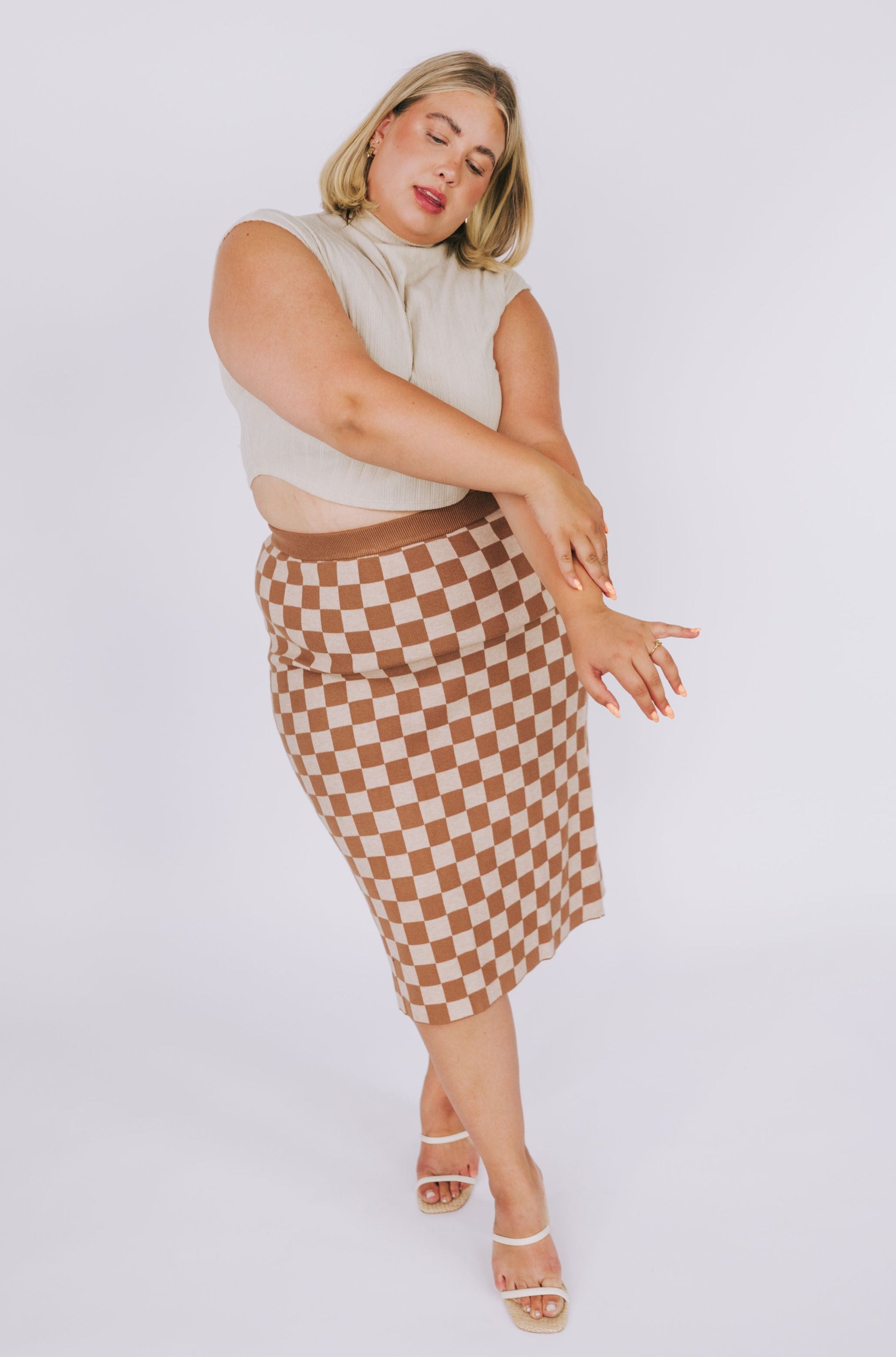 PLUS SIZE - Make Up Your Mind Skirt