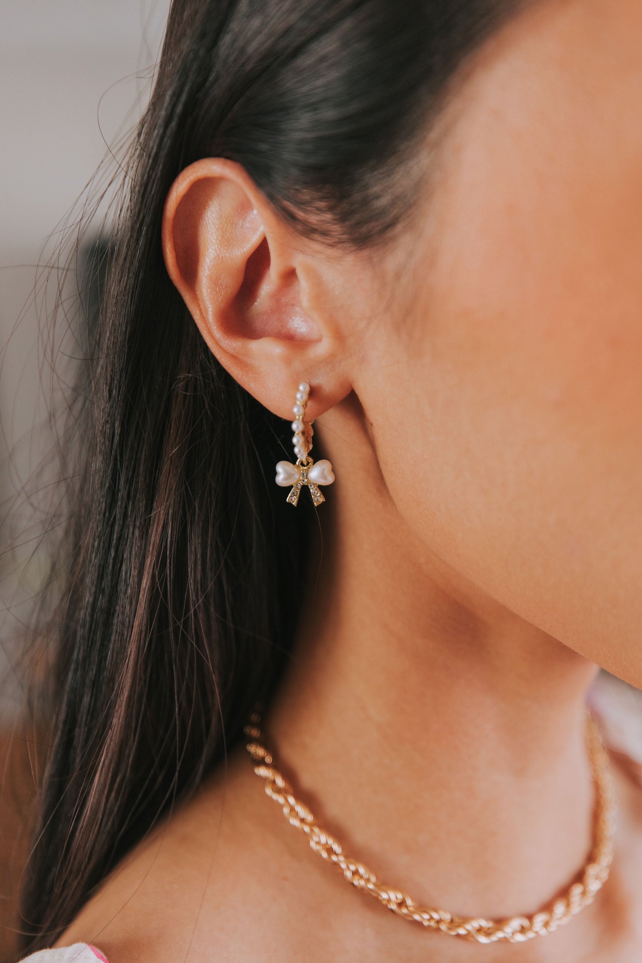 Roundabout Pearl Hoop Earrings