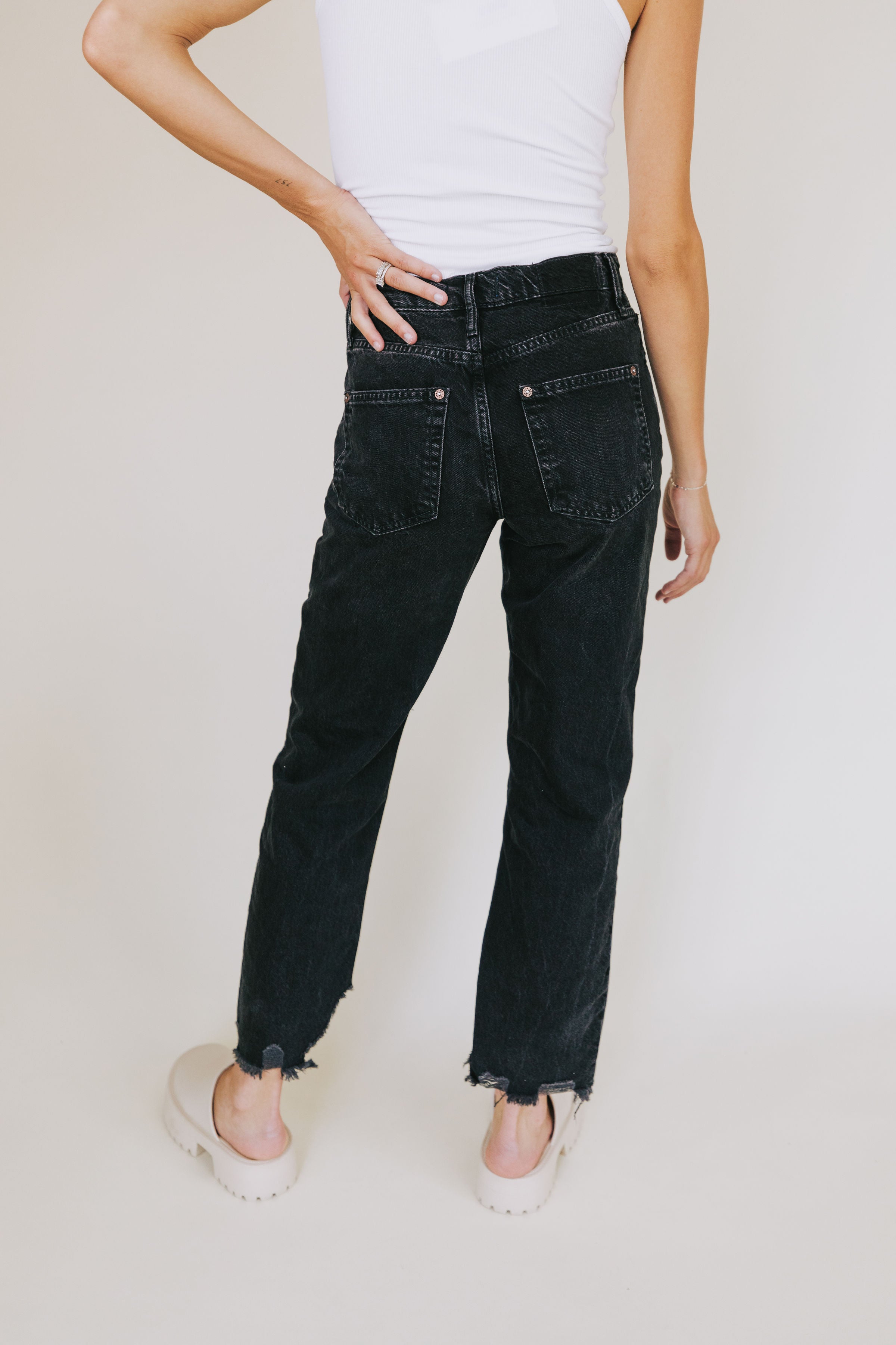 FREE PEOPLE - Tapered Baggy Boyfriend Jeans