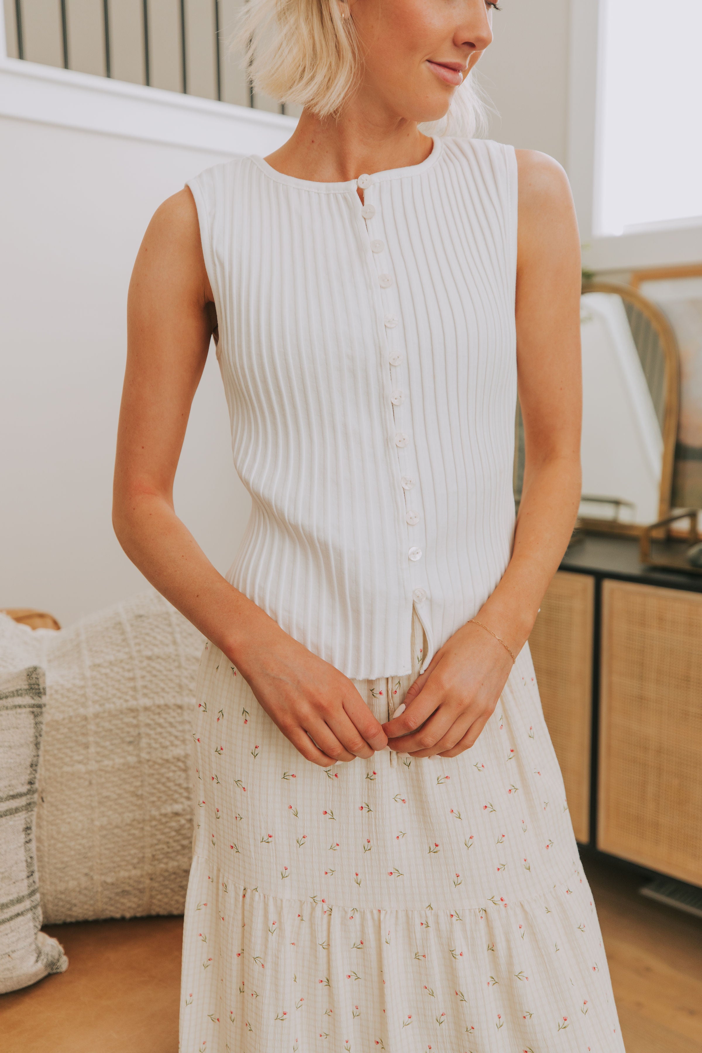 FREE PEOPLE - Tilly Vest by Free People in Ivory