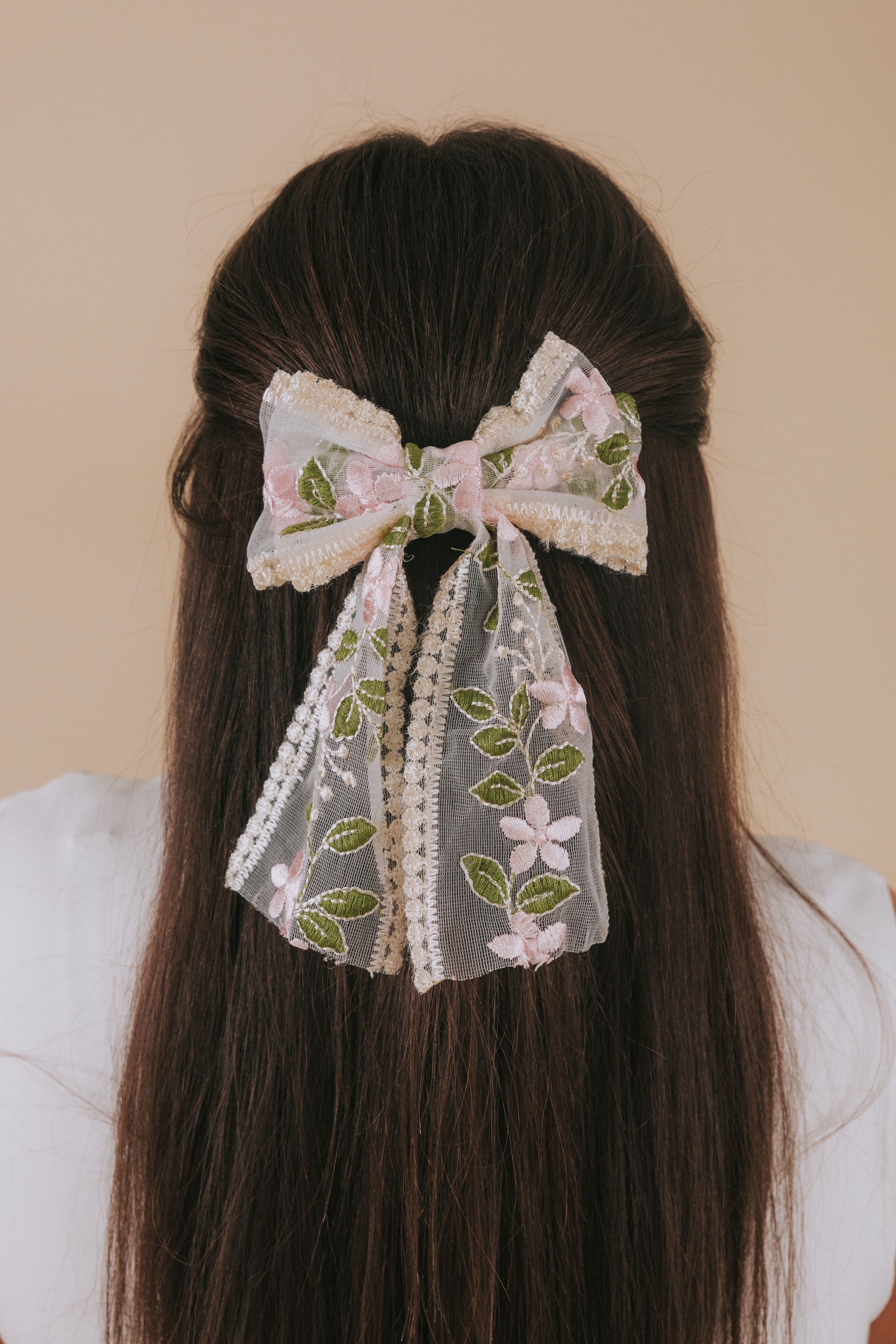 Cascading Flowers Bow