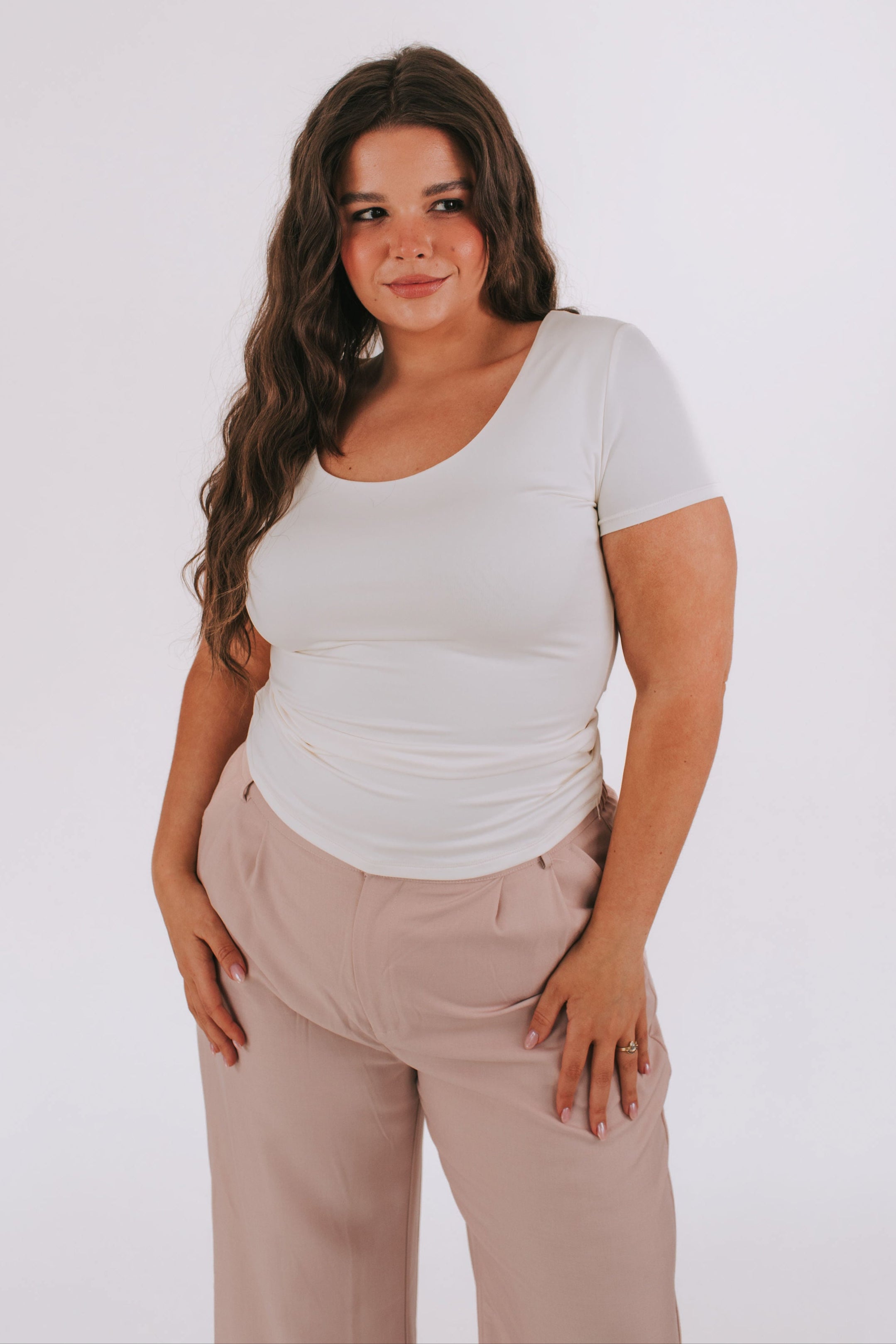 PLUS SIZE - Pure Ivory Top