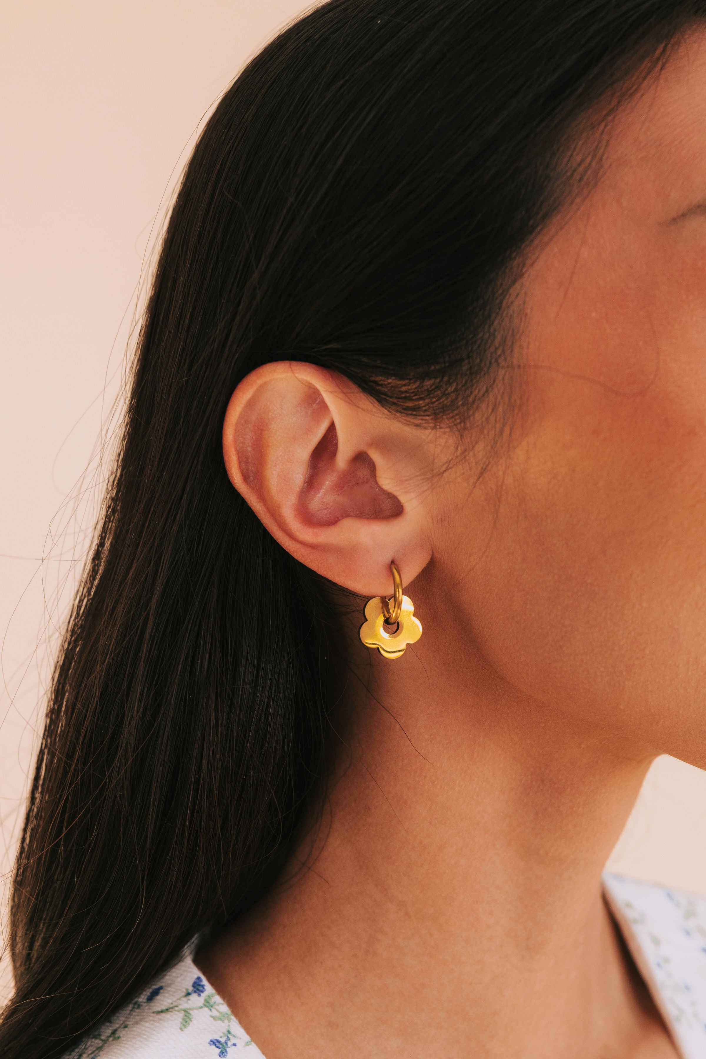 Simply Floral Hoop Earrings - 2 Sizes!