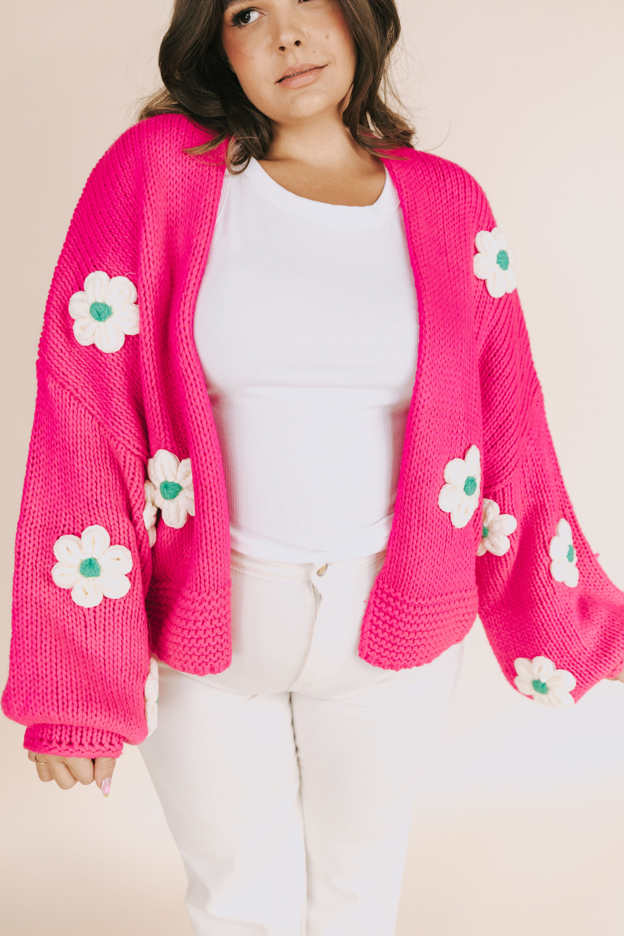 PLUS SIZE - Flower Market Cardigan