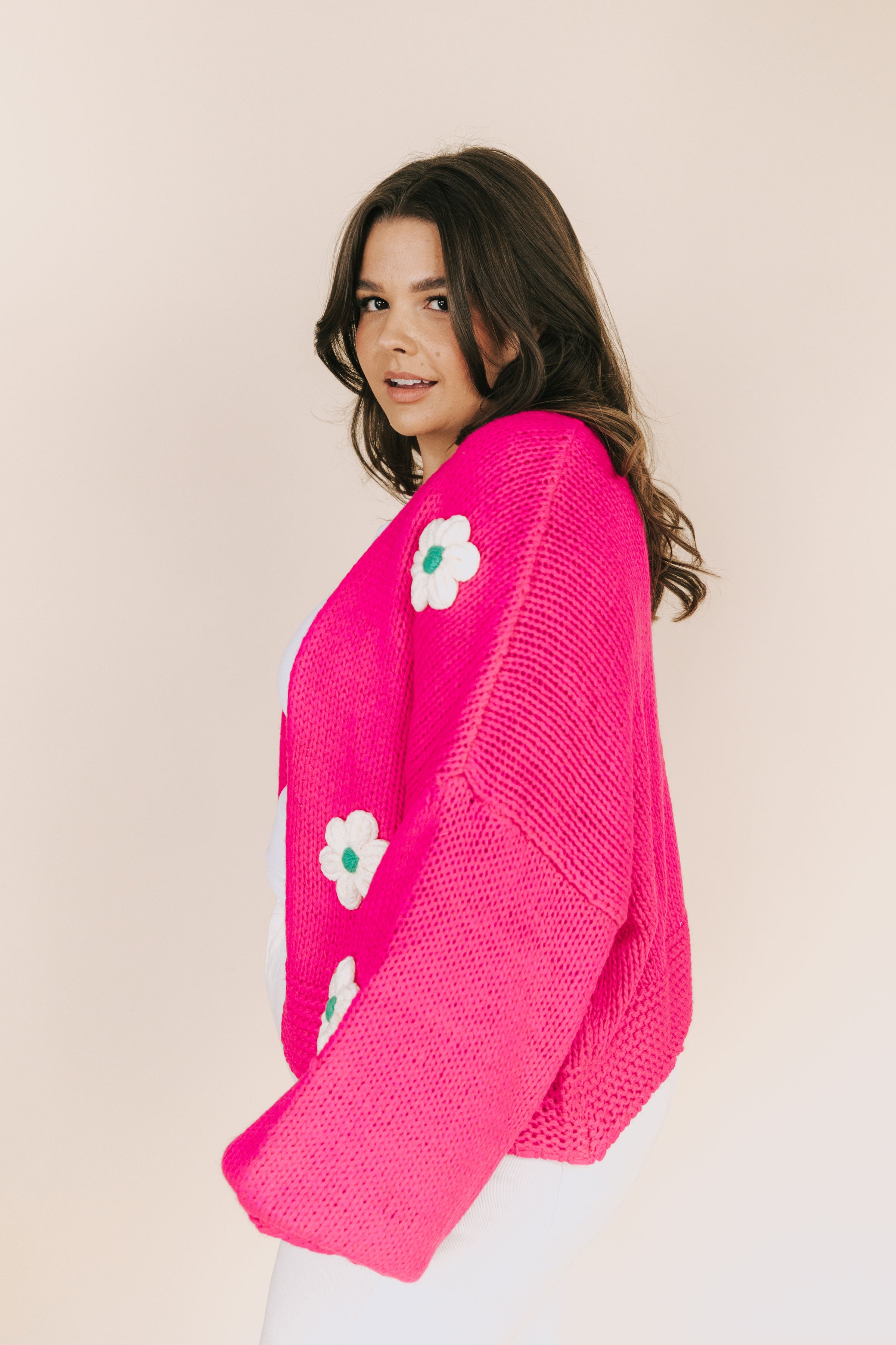 PLUS SIZE - Flower Market Cardigan