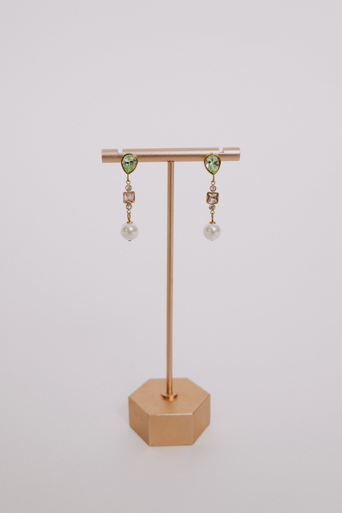 LAUREN KENZIE - Danielle Crystal Pearl Earrings