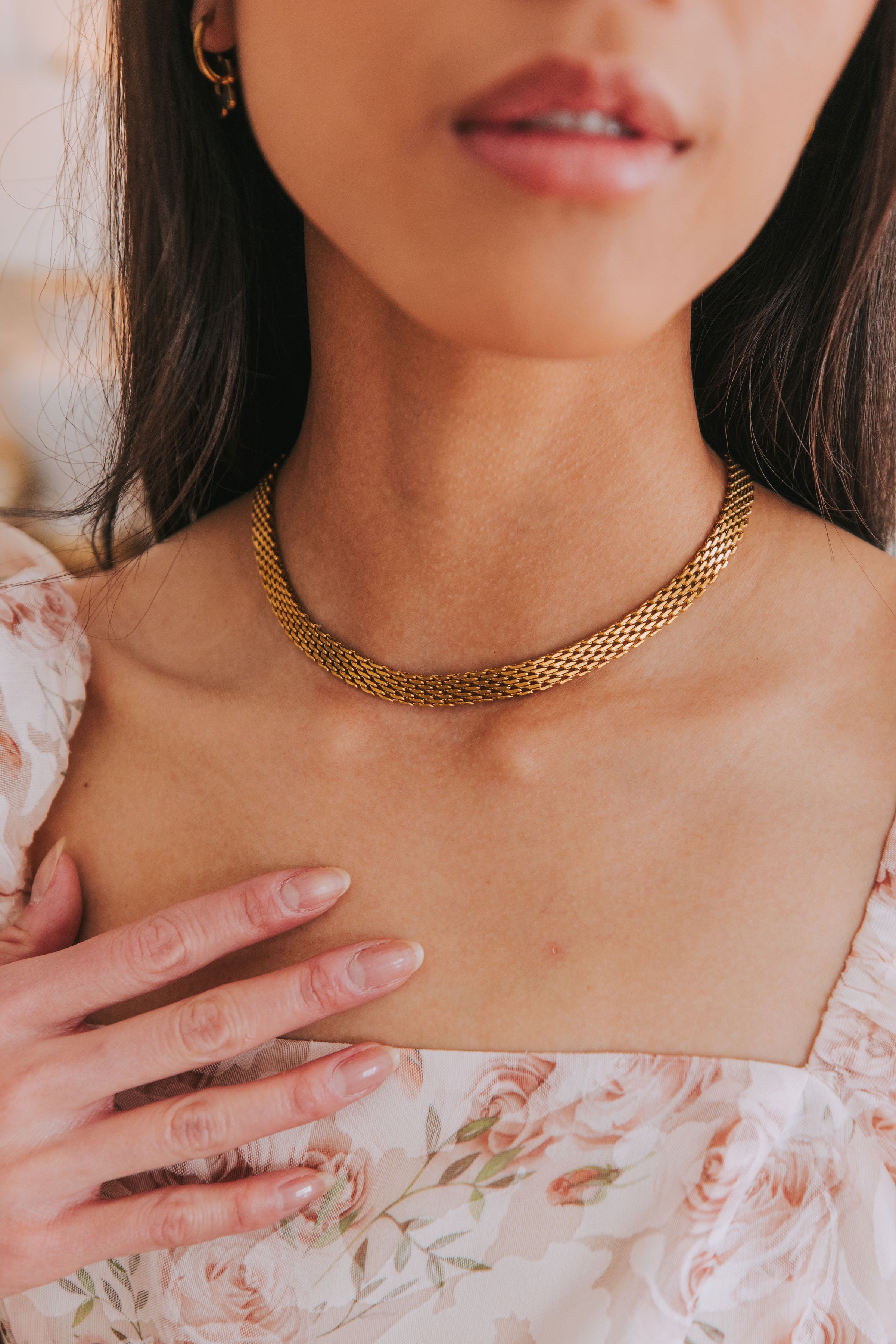 Shimmer Strand Necklace - 18K Gold