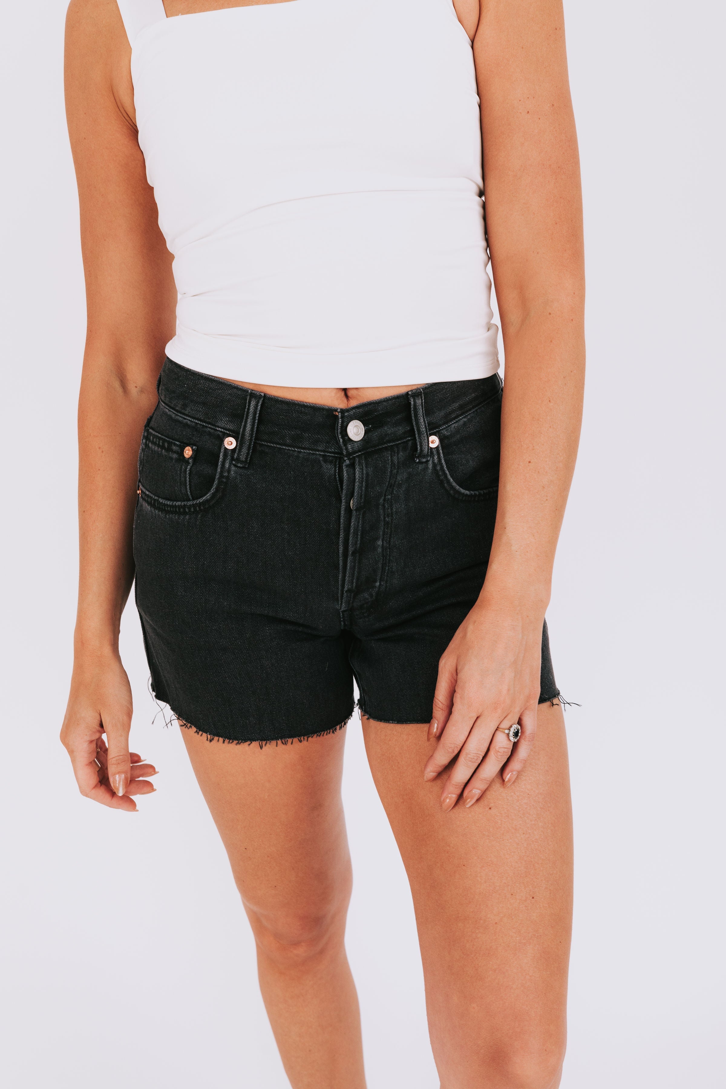 FREE PEOPLE - Ivy Mid-Rise Shorts by Free People in Room Rocker