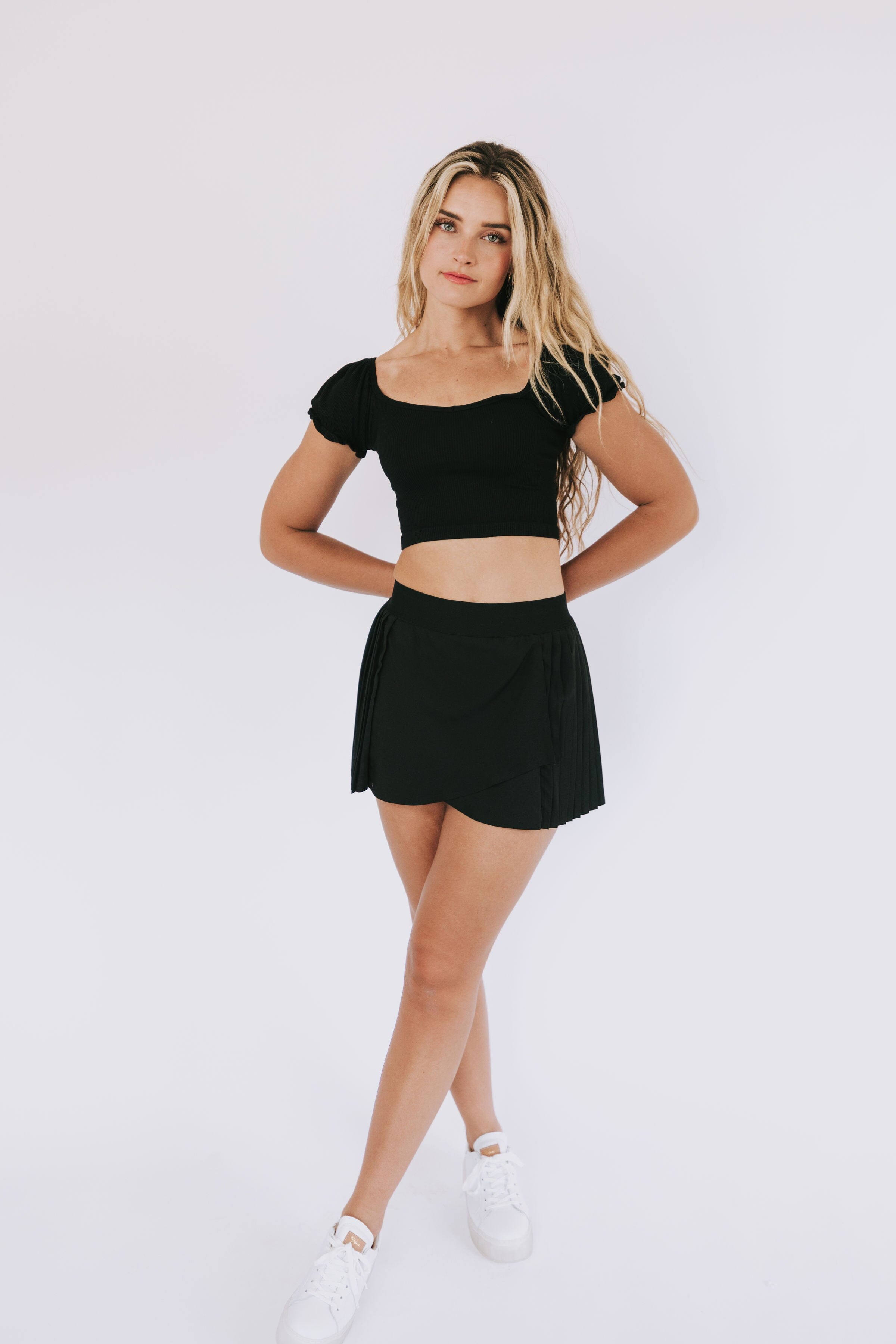 FREE PEOPLE - Happiness Runs Puff Sleeve Crop Tank
