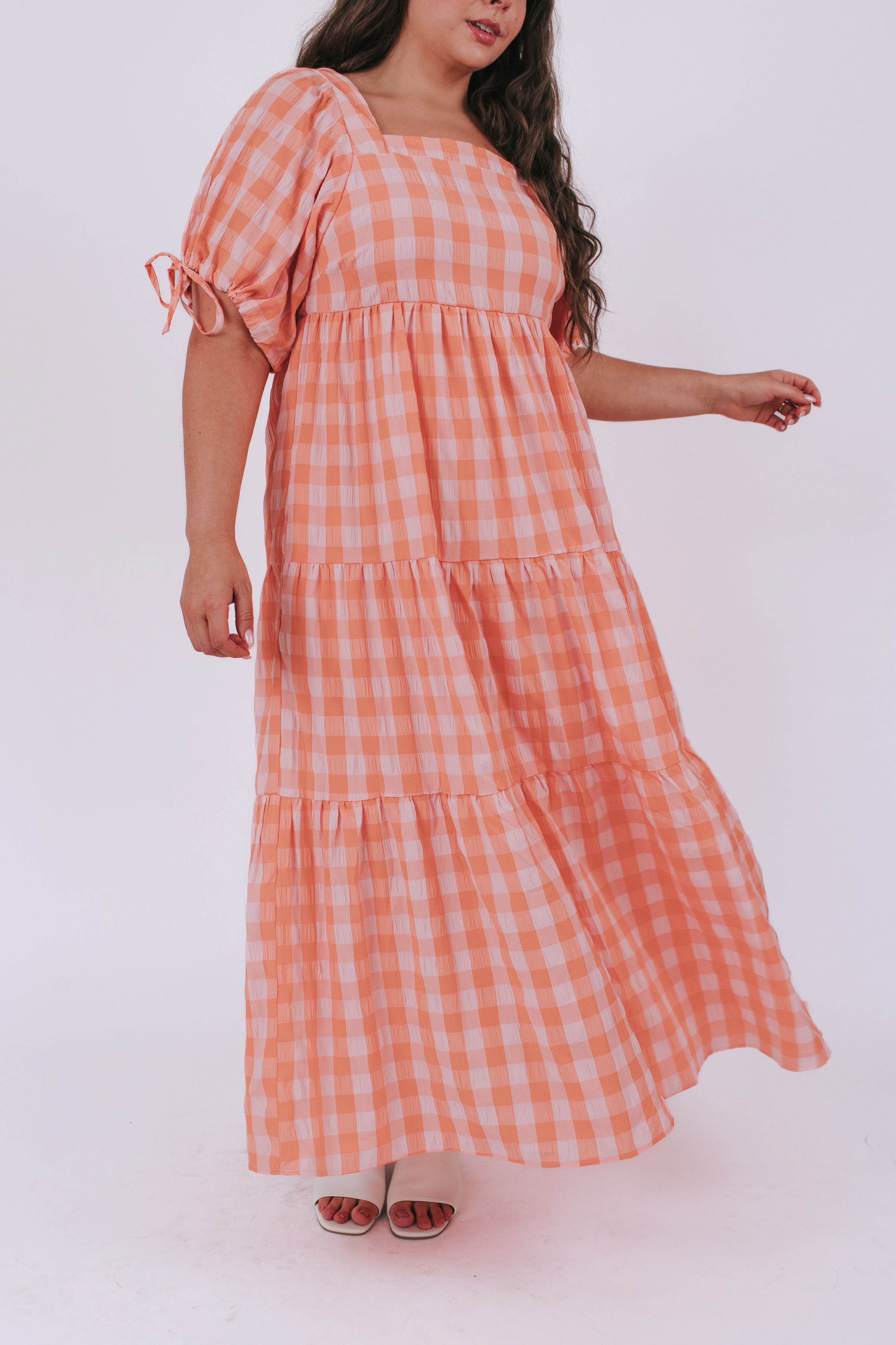 PLUS SIZE - Country Peach Dress