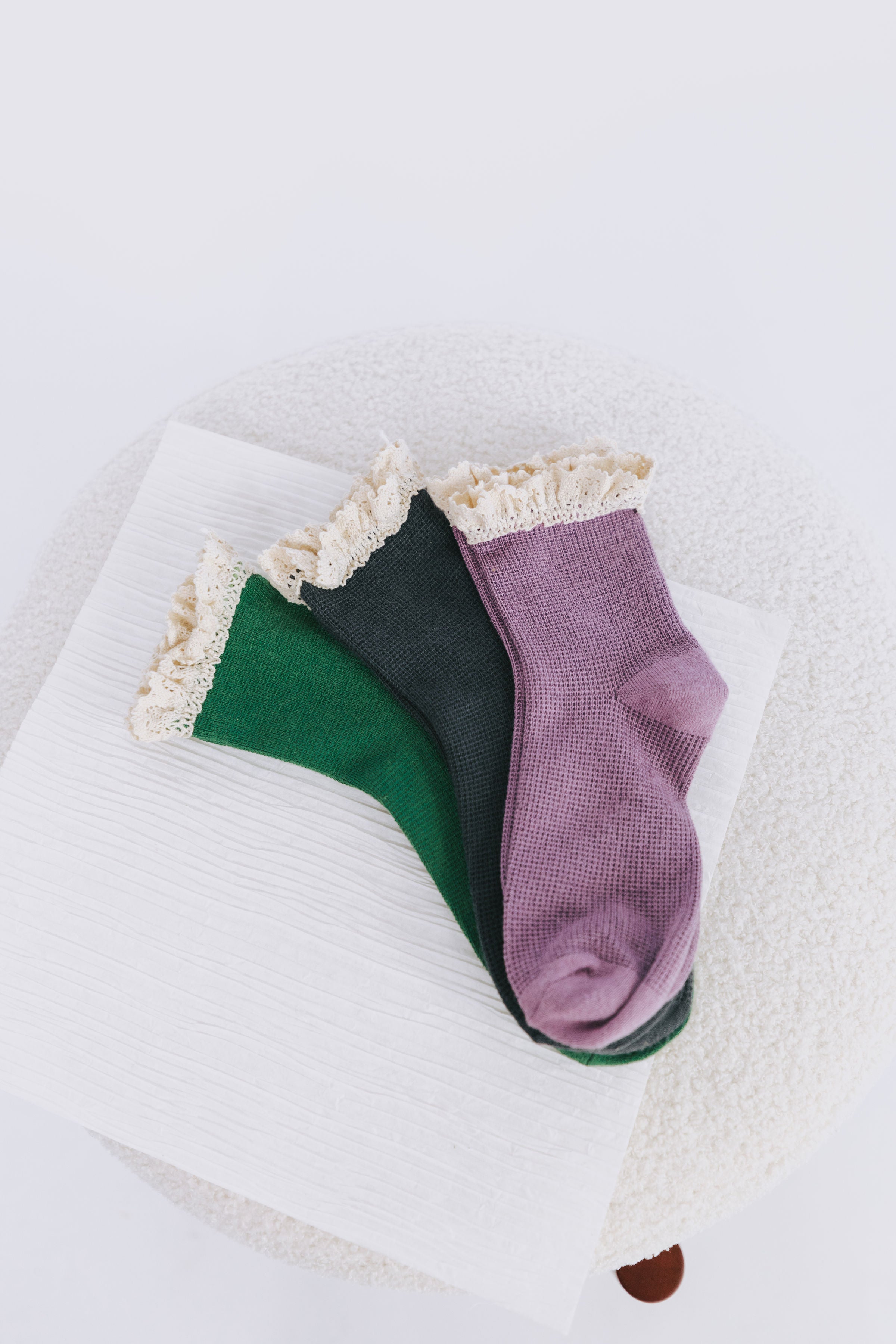 FREE PEOPLE - Beloved Waffle Knit Ankle Socks - 3 Colors