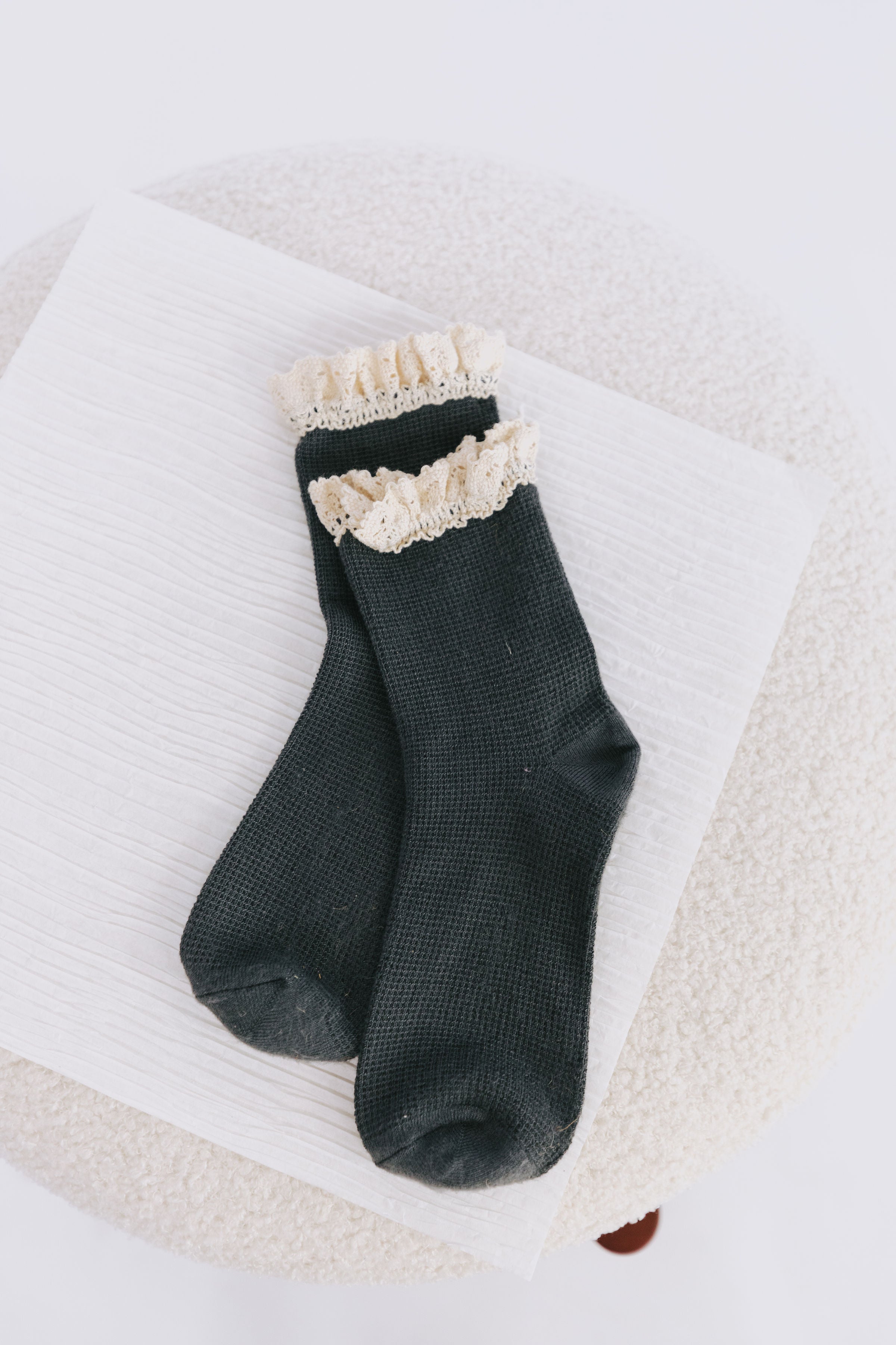 FREE PEOPLE - Beloved Waffle Knit Ankle Socks - 3 Colors