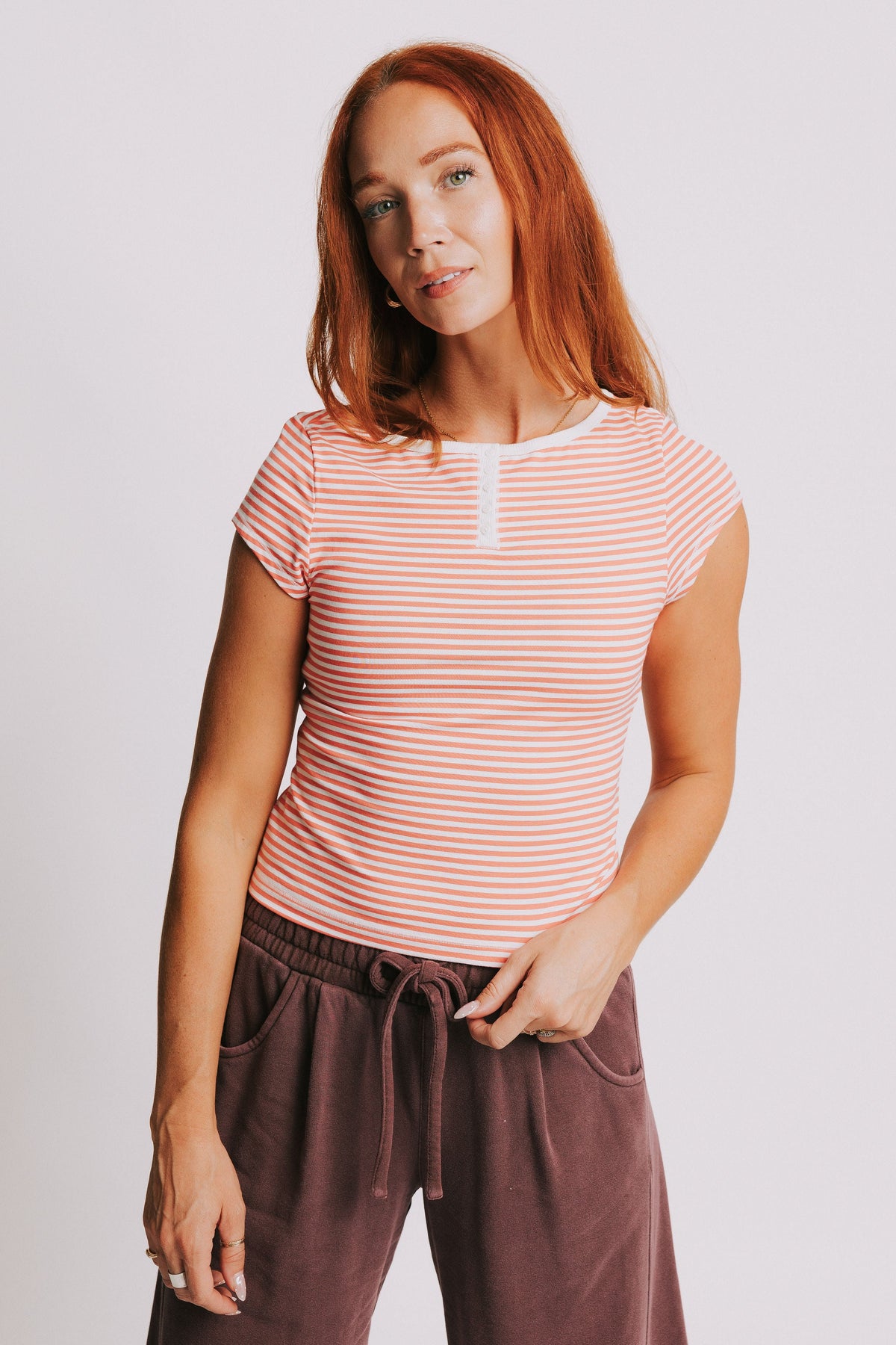 FREE PEOPLE - Morning Pages Striped Henley