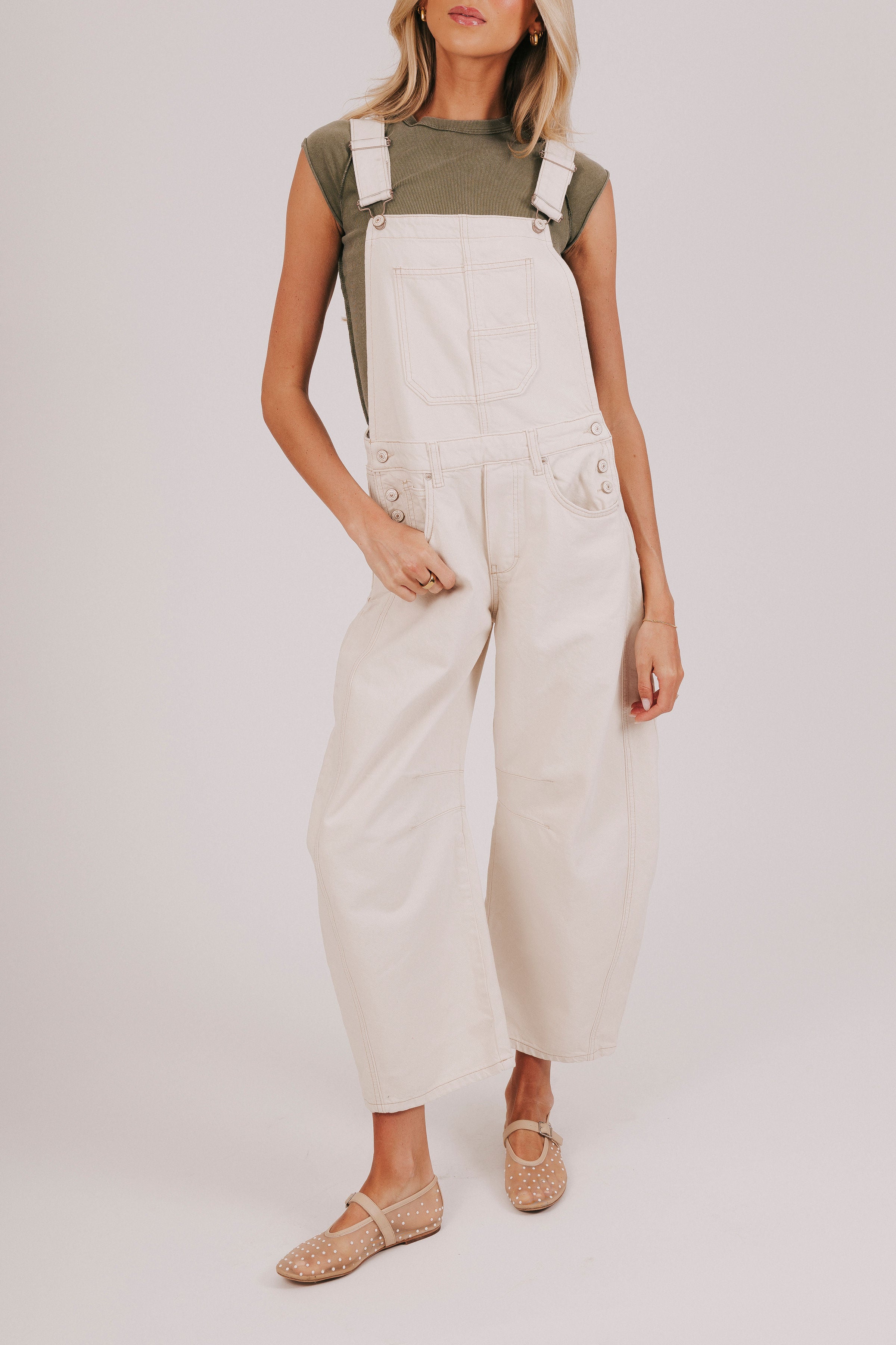 FREE PEOPLE - Good Luck Barrel Overalls - 3 Colors!